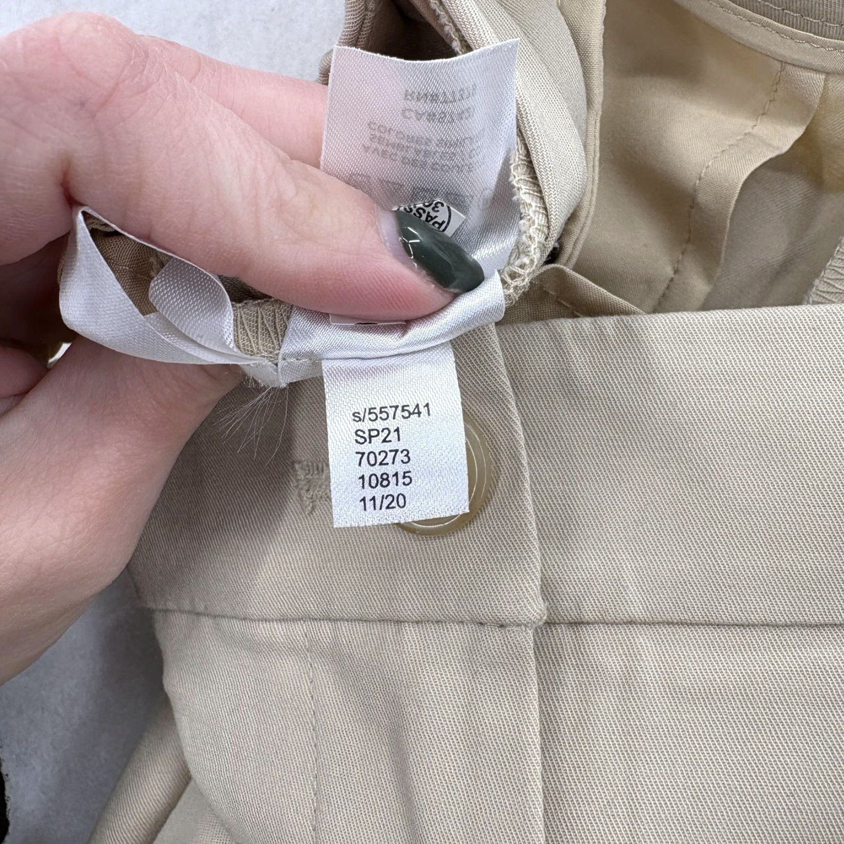Ann Taylor Ann Taylor Pants Womens 0 Beige Stretch Chino Slim Ankle Dress Career Khaki NWT Size 25" / US 0 / IT 36 - 7 Thumbnail
