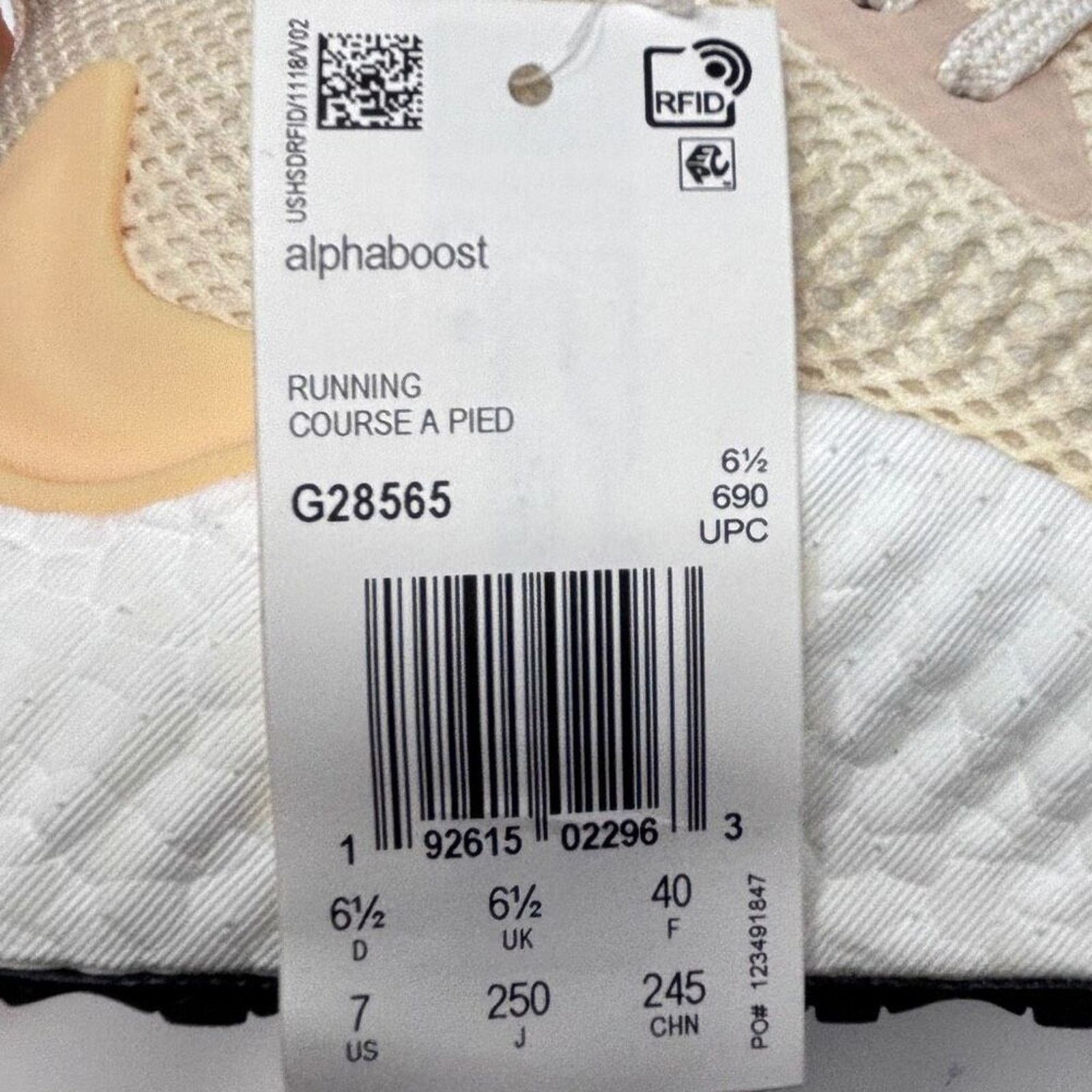Adidas Adidas Alphaboost Running Shoes 7 US. 6½ UK, 40 EU Beige NWT Size US 7 / IT 37 - 8 Thumbnail
