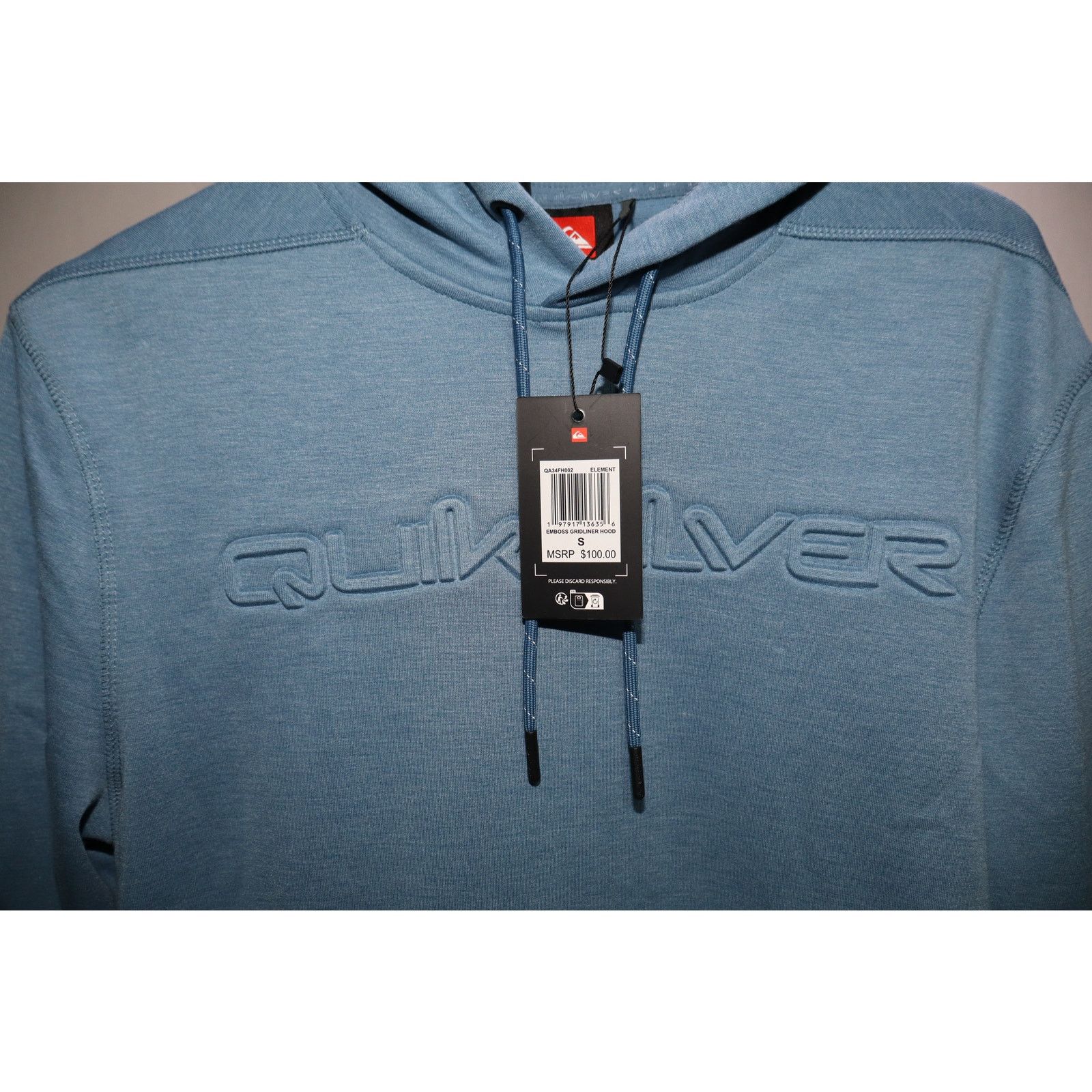 Quiksilver Men's Quicksilver Hoodie with Pockets- Size Small Size US S / EU 44-46 / 1 - 2 Thumbnail