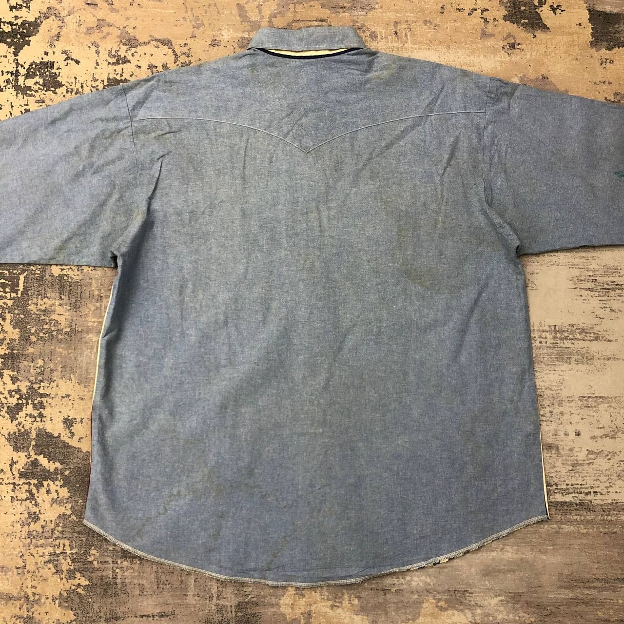 Panhandle Slim T438 VTG USA PANHANDLE SLIM DENIM SHIRTS Size US XL / EU 56 / 4 - 2 Thumbnail