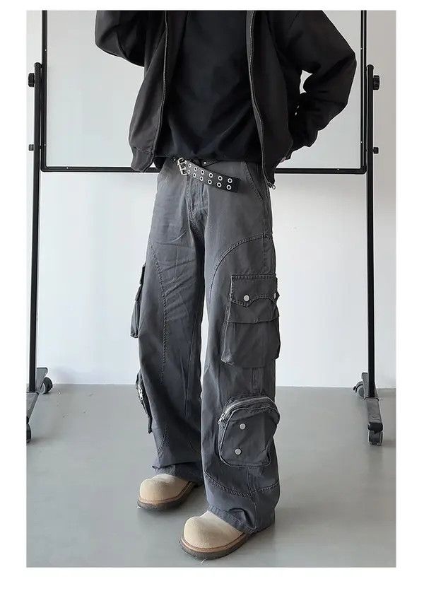 Japanese Brand Kurumiya x Mako Multi Pocket Cargo Wide Leg Pants Size US 32 / EU 48 - 3 Thumbnail