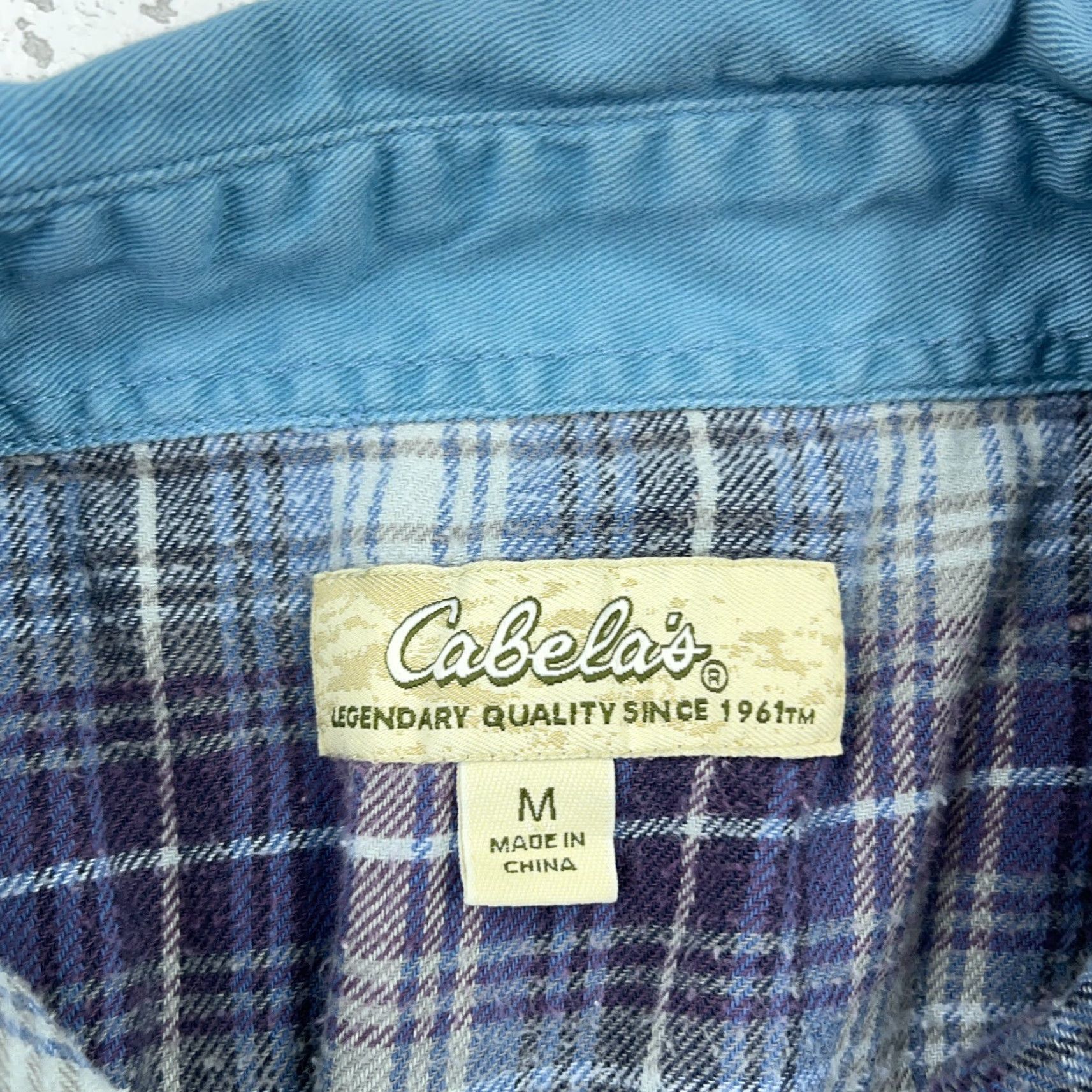 Vintage Cabela's Shacket Women Medium Blue Twill Flannel Shirt Jacket Camp Work Pockets Size M / US 6-8 / IT 42-44 - 5 Thumbnail