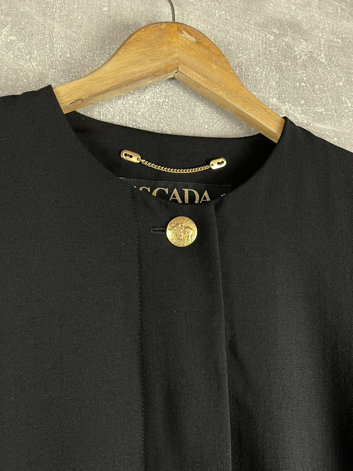 Escada Escada Margaretha Ley Virgin Wool Jacket Black Minimalist Size M / US 6-8 / IT 42-44 - 5 Thumbnail
