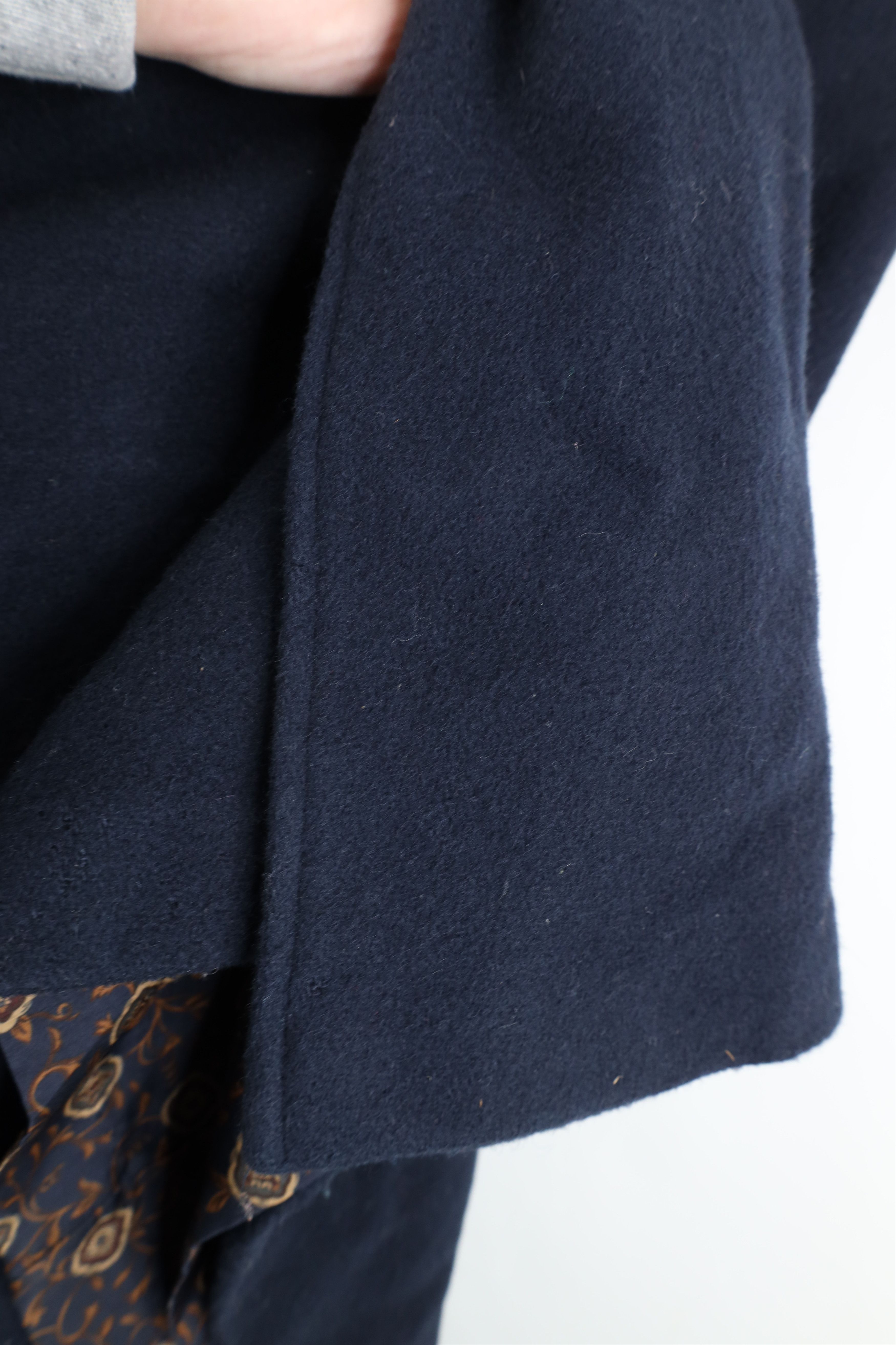 Vintage Vintage 90s Streetwear Wool Full Length Coat Jacket Blue Size XXL / US 16-18 / IT 52-54 - 11 Thumbnail