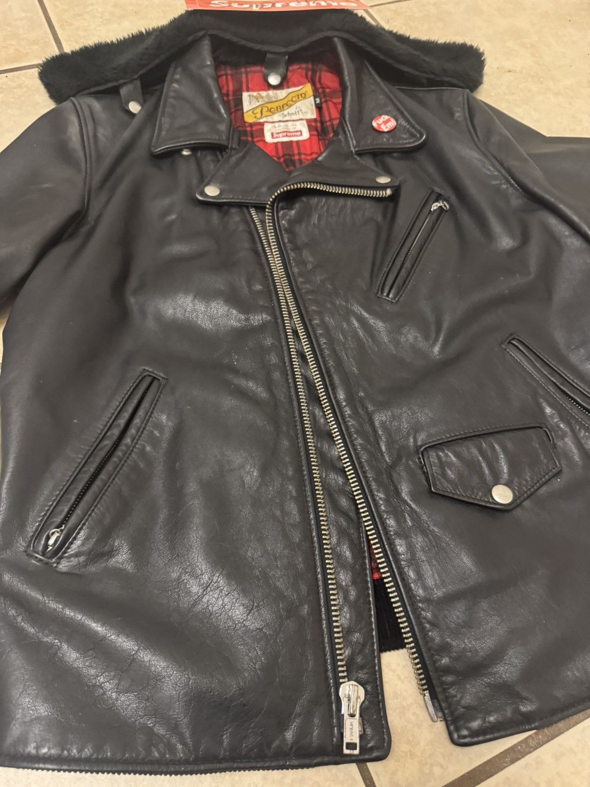Supreme Supreme Schott Perfecto FW14 Size US M / EU 48-50 / 2 - 2 Thumbnail