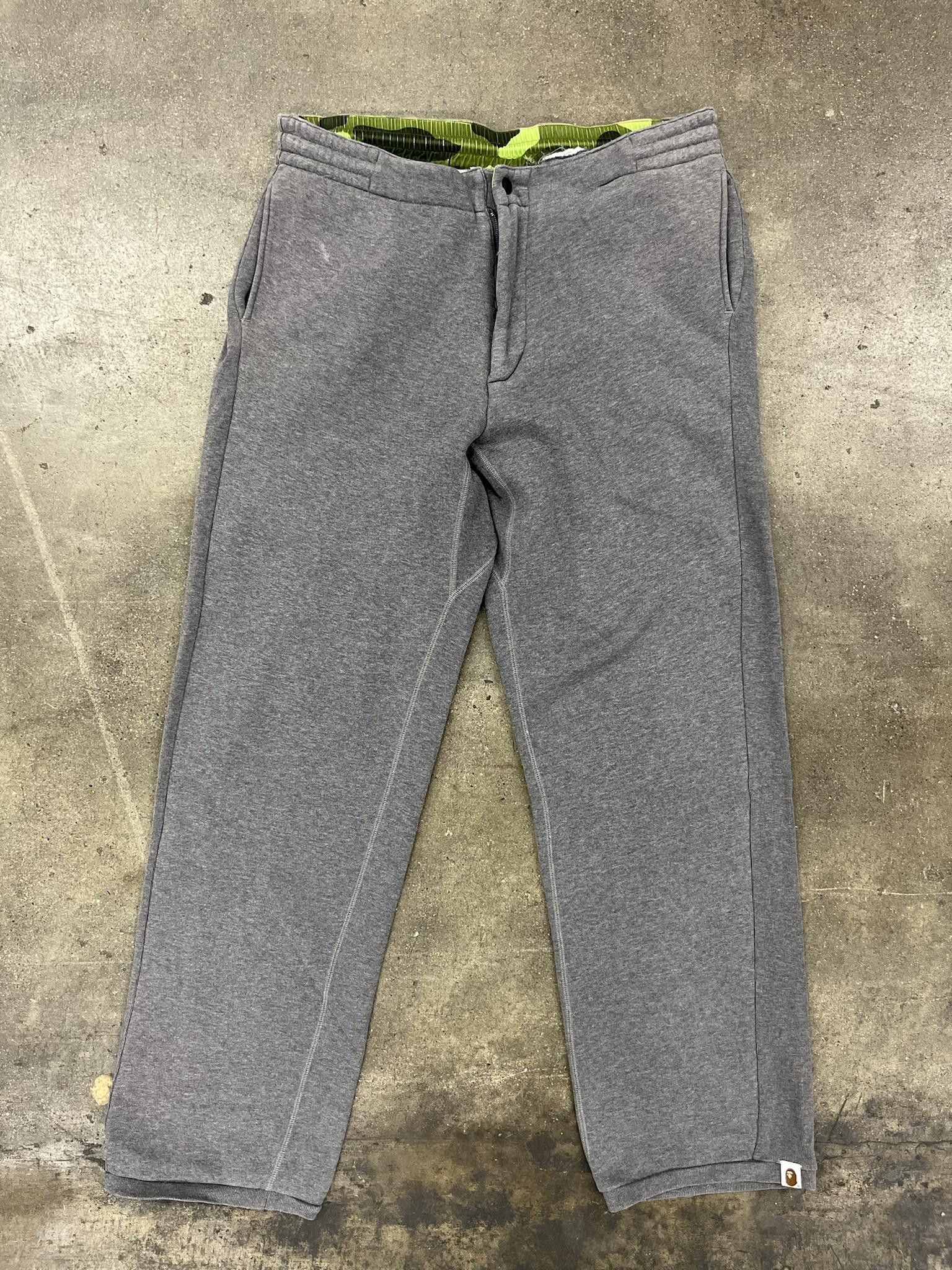 image of Bape Zip Fly Sweatpants in Grey, Men's (Size 36)