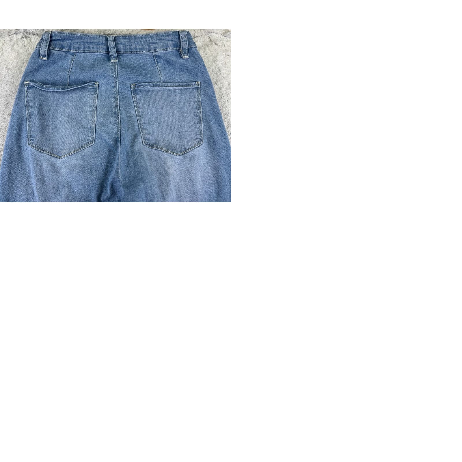 Fashion Nova Fashion Nova Jeans Womens Flared Denim 5 Blue Medium Wash 22x36 Cotton Size 27" / US 4 / IT 40 - 10 Thumbnail