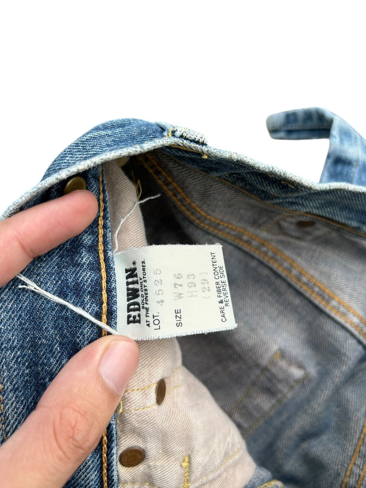 Japanese Brand × Kapital × Vintage Edwin Selvedge Buckle Back Distressed Denim Jeans Size US 29 - 9 Thumbnail
