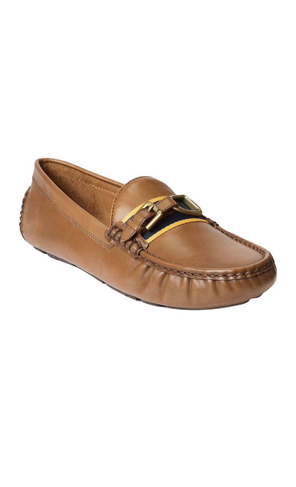 image of Polo Ralph Lauren Anders Leather Drivers Shoes in Brown, Men's (Size 13)