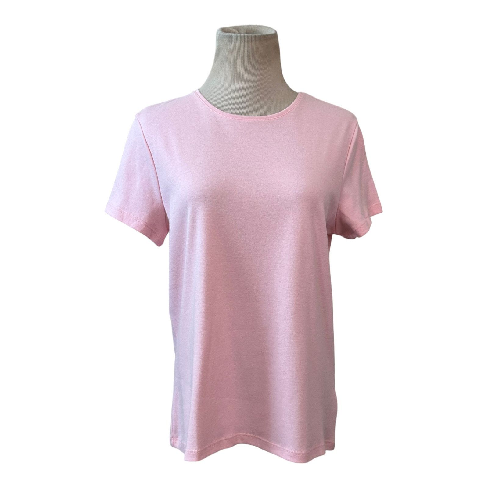Croft & Barrow Croft & Barrow pink short sleeves cotton top size PL Size L / US 10 / IT 46 - 8 Thumbnail