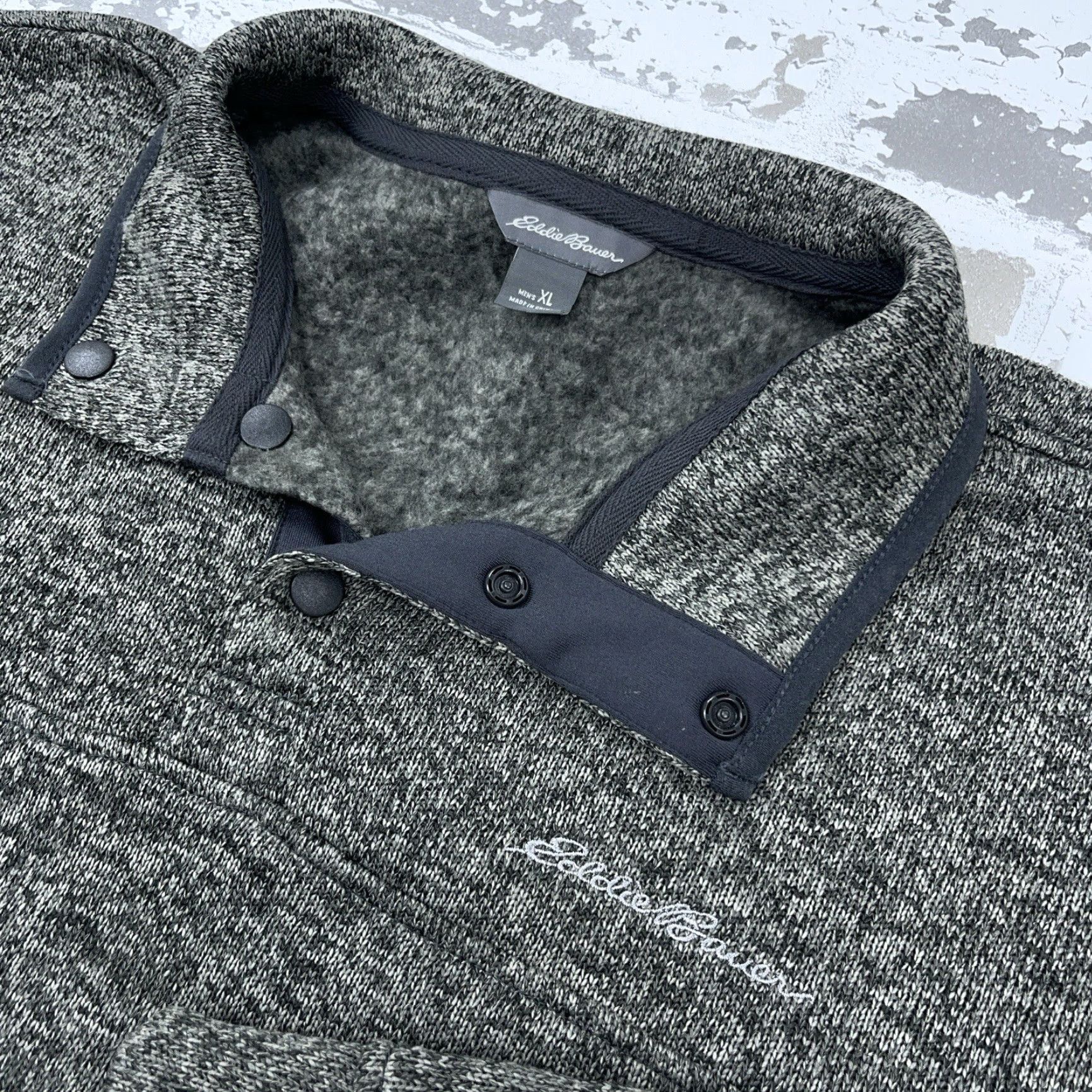 Eddie Bauer Eddie Bauer Sweater Men XL Gray Pullover Jacket Snap T Heather Outdoors Hiking U Size US XL / EU 56 / 4 - 3 Thumbnail