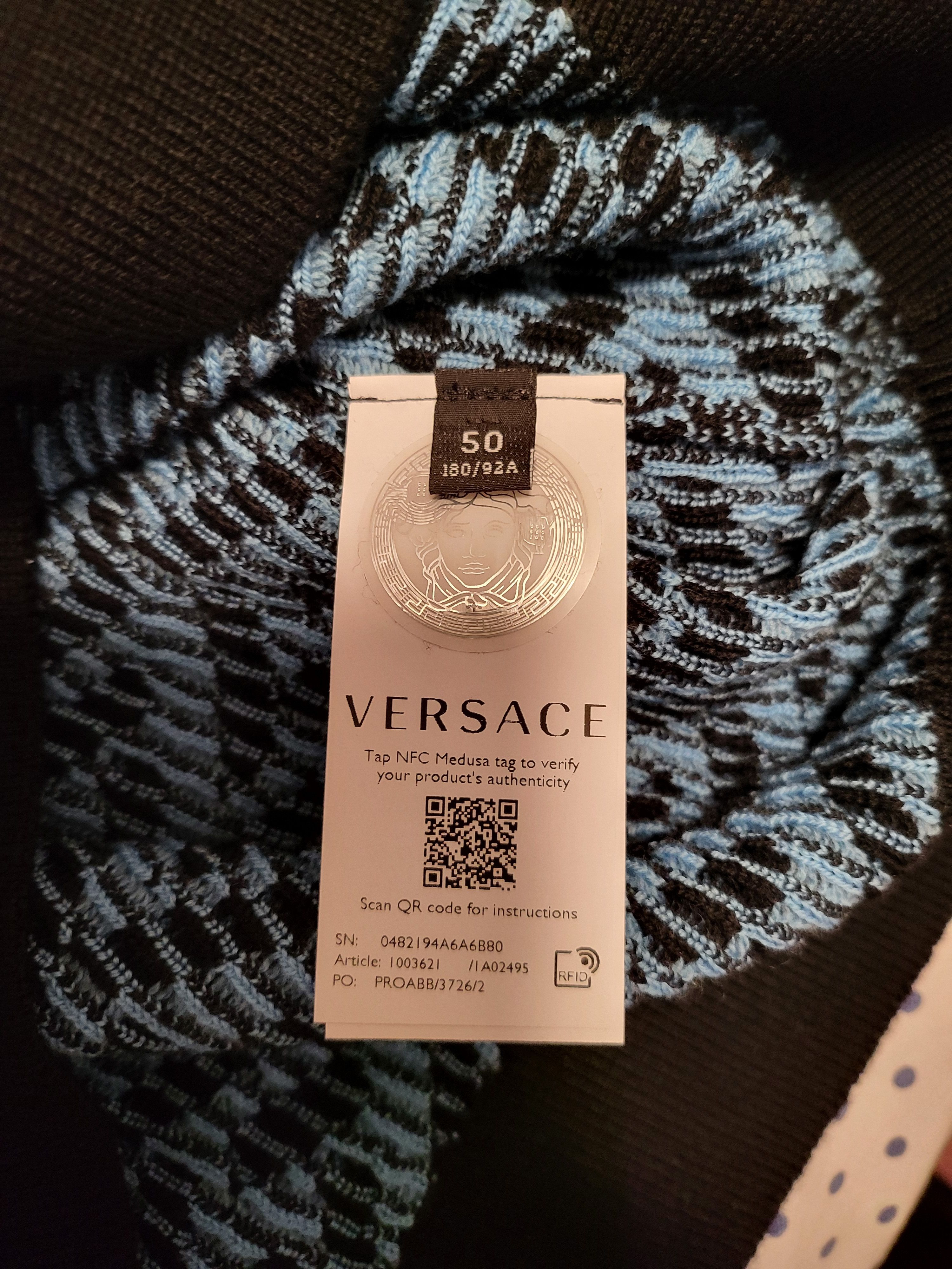 Versace La Greca Medusa Jacquard Sweater Size US M / EU 48-50 / 2 - 7 Thumbnail