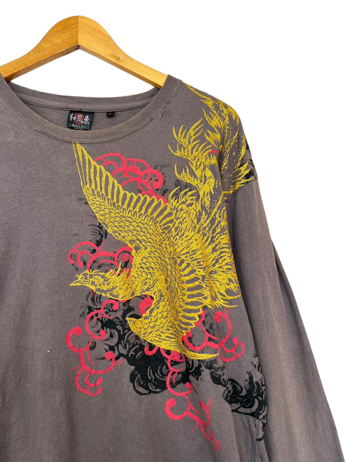 Japanese Brand Bullet Noise Phoenix Dragon Tiger Sukajan Baggy Sweatshirt Size US L / EU 52-54 / 3 - 3 Thumbnail