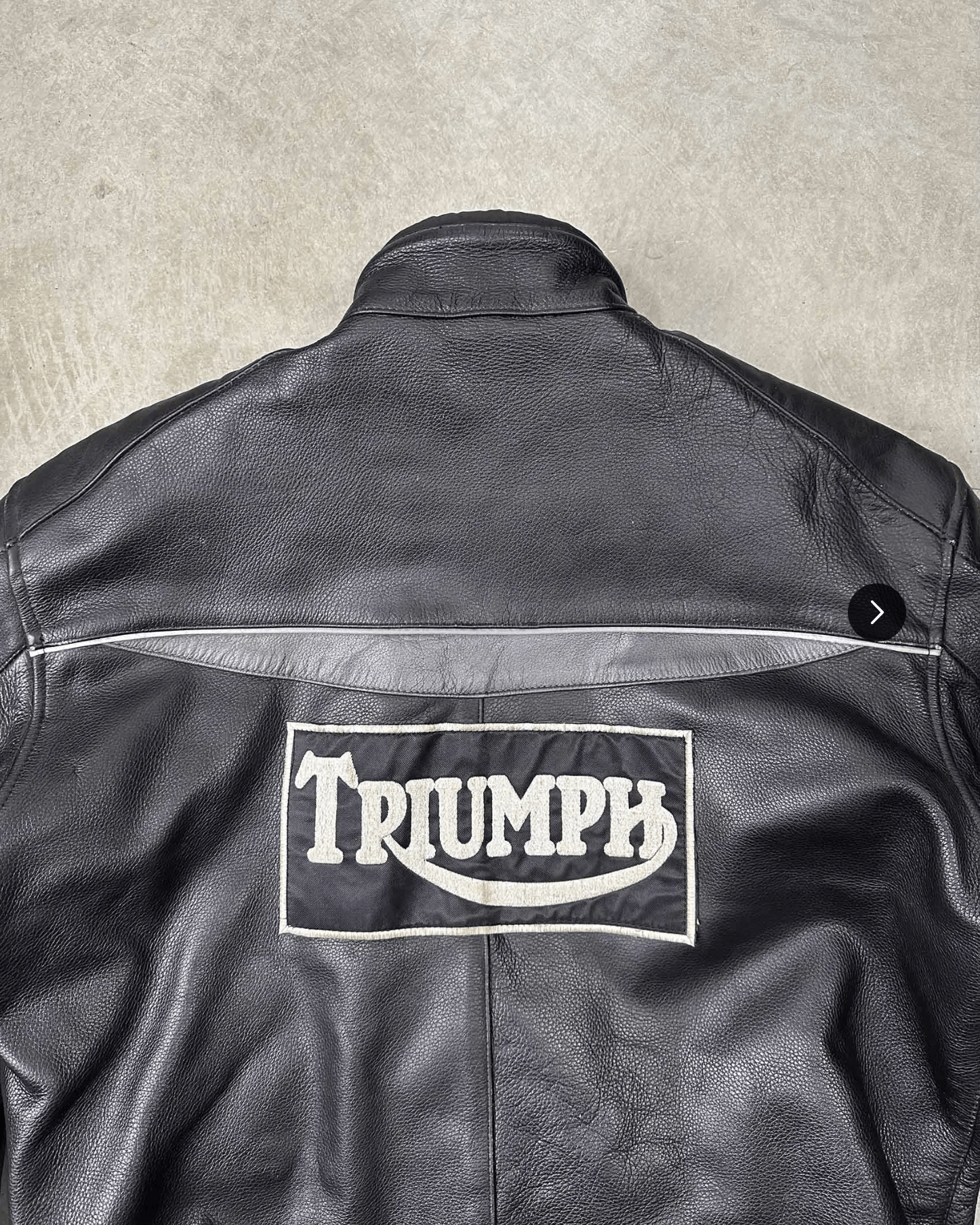 Vintage 90s Triumph Heavy Black Leather Jacket Size US L / EU 52-54 / 3 - 4 Thumbnail
