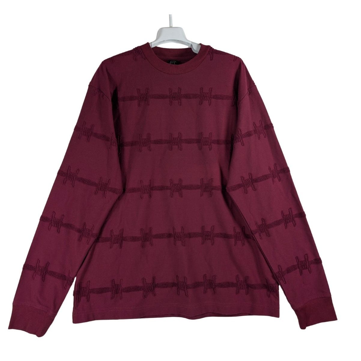 Brain Dead Brain Dead Burgundy Barbed Wire Burnout Long Sleeve Shirt M Size US M / EU 48-50 / 2 - 1 Thumbnail