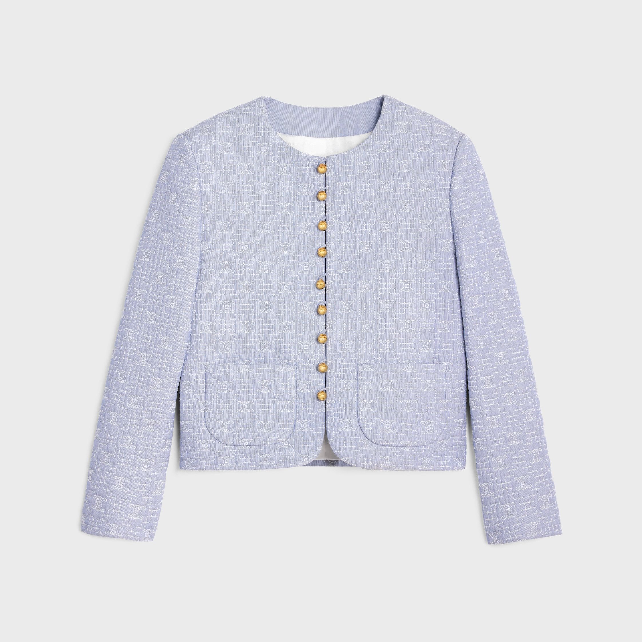 Celine TRIOMPHE BOUTIS CHELSEA JACKET IN STRIPED COTTON navy/craie Size M / US 6-8 / IT 42-44 - 1 Thumbnail