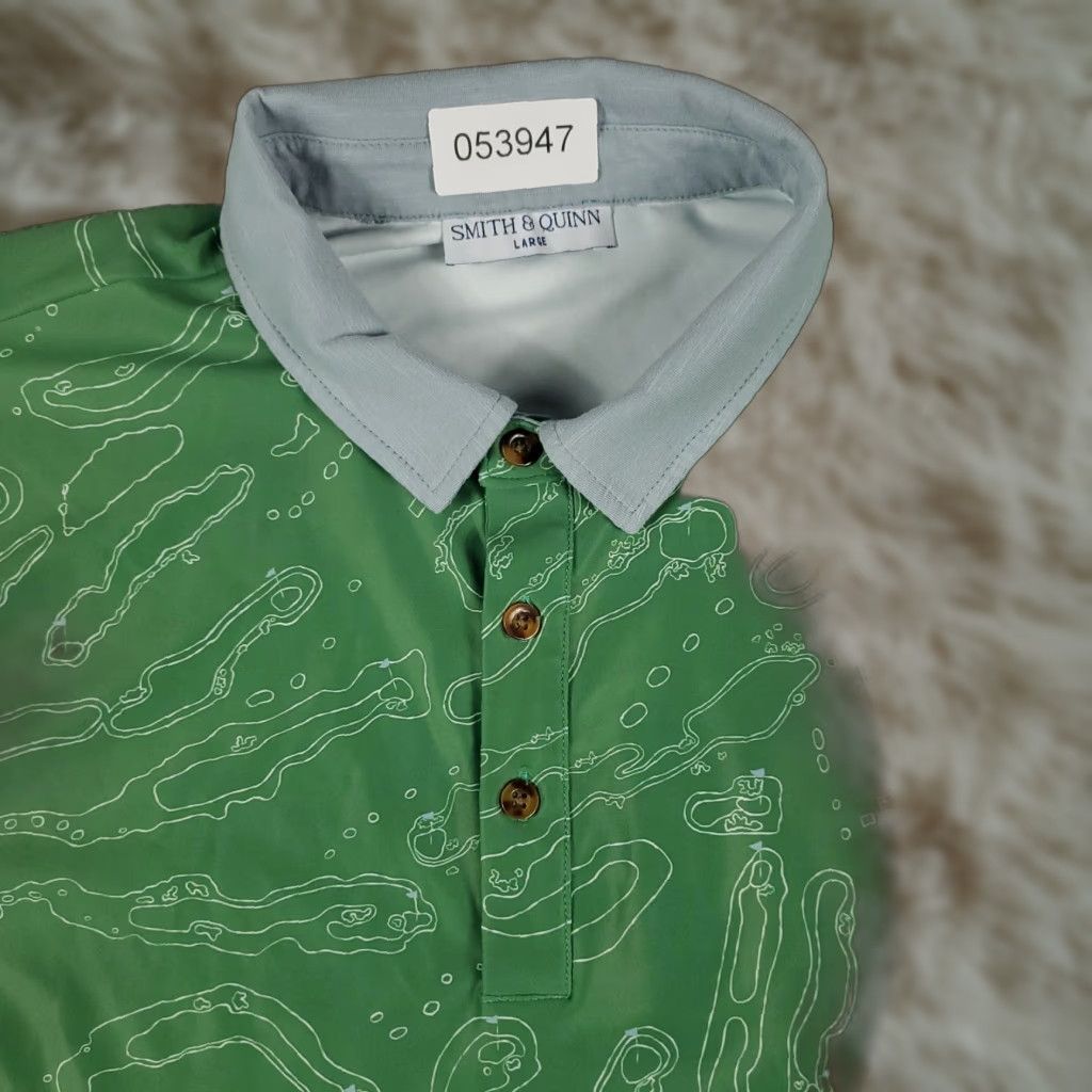 Vintage Smith & Quinn Polo Shirt Mens Large Green Golf Course Performance Short Sleeve Size US L / EU 52-54 / 3 - 1 Thumbnail