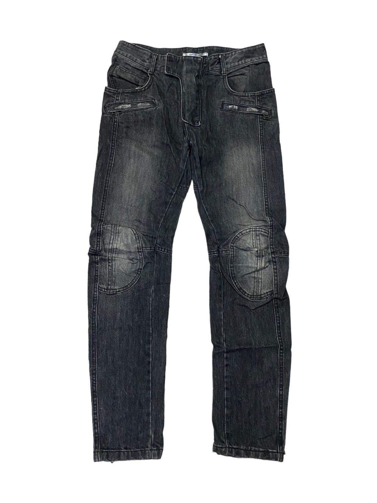 Hysteric Glamour 💥Avant Garde Nevertheless Biker Raw Denim Size US 31 - 2 Thumbnail