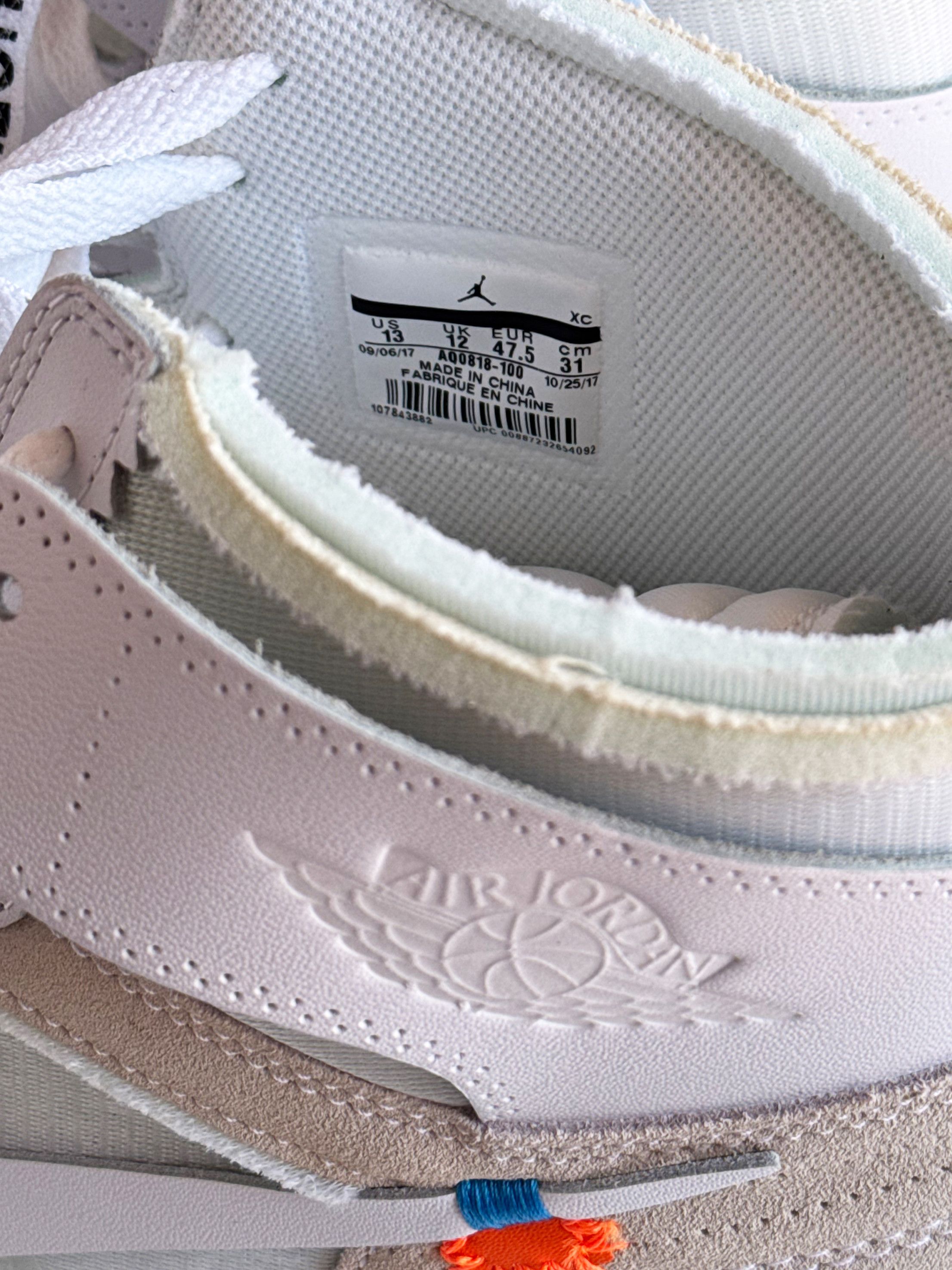 Jordan Brand × Off-White Air Jordan 1 Retro x Off-White (Virgil Abloh) Euro 17 Alaska Size US 13 / EU 46 - 16 Thumbnail