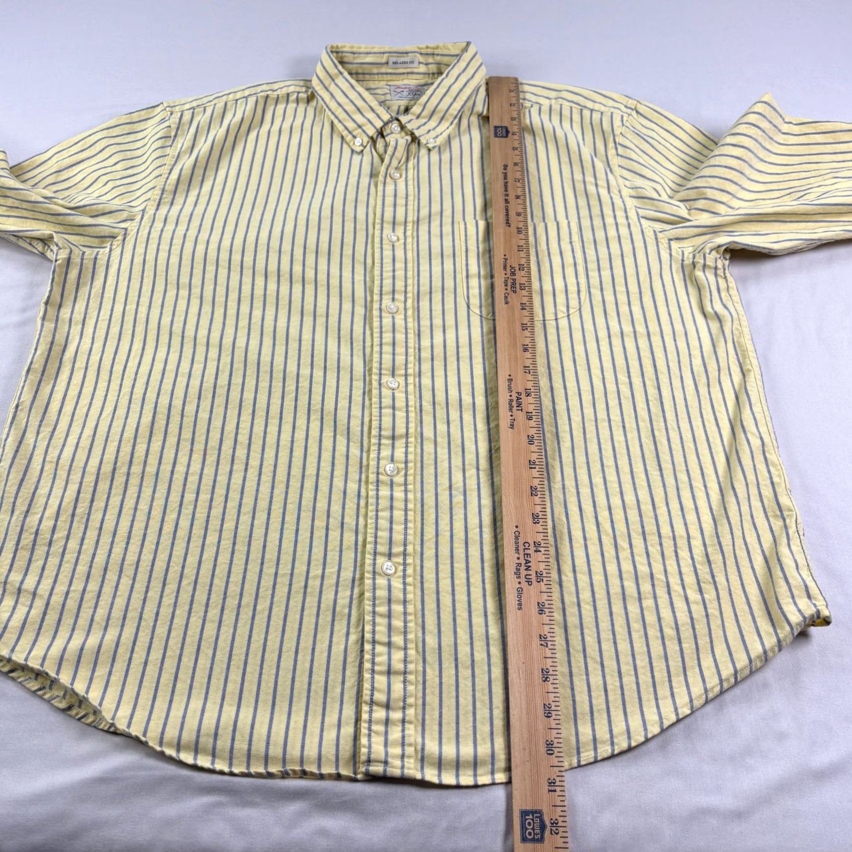 J.Crew J.CREW Shirt Mens 2XL Yellow Striped Oxford Button-Up Relaxed Preppy Size US XXL / EU 58 / 5 - 5 Thumbnail