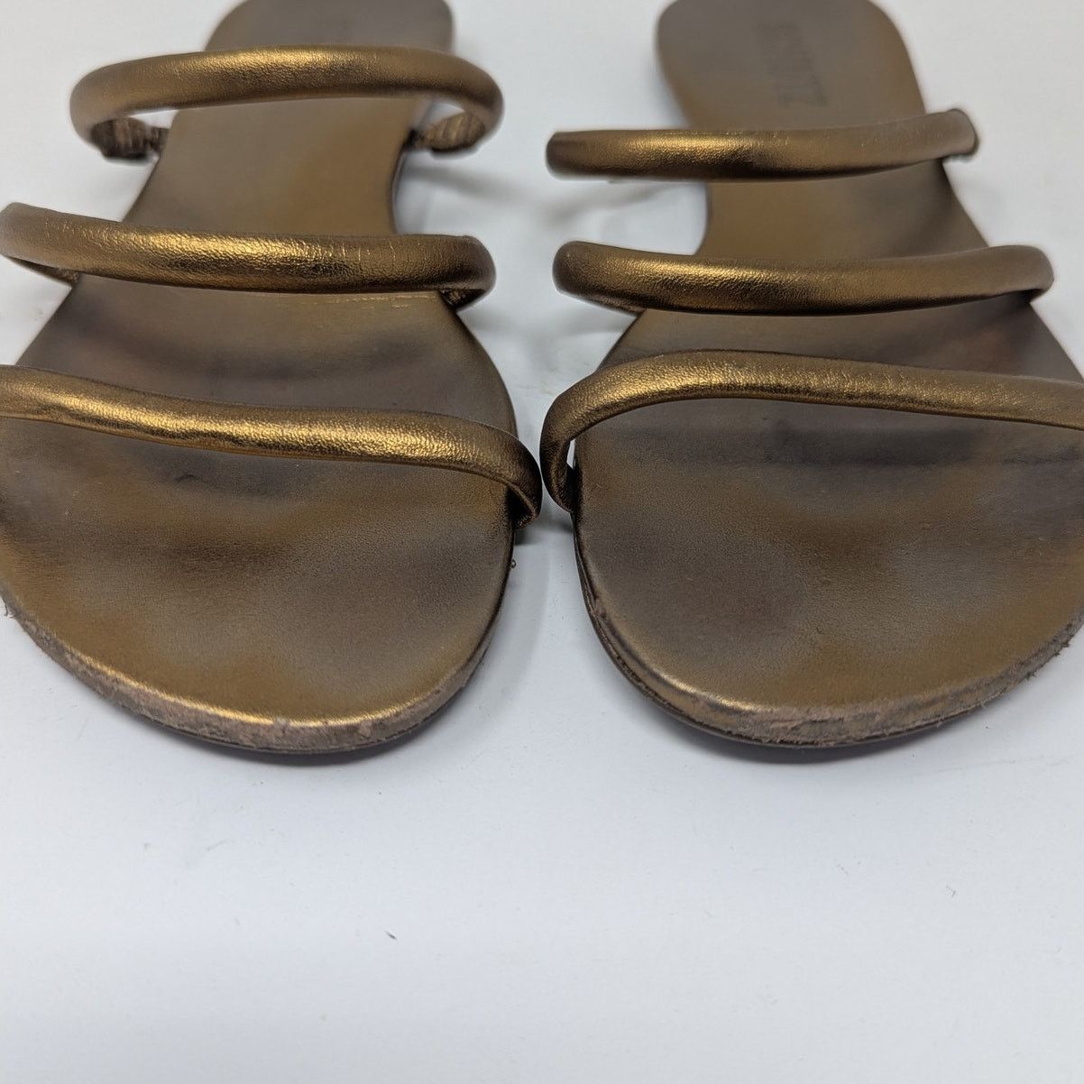 SCHUTZ Schutz Flat Gladiator Slip On Sandal Gold Size 6.5 Size US 6.5 / IT 36.5 - 2 Thumbnail