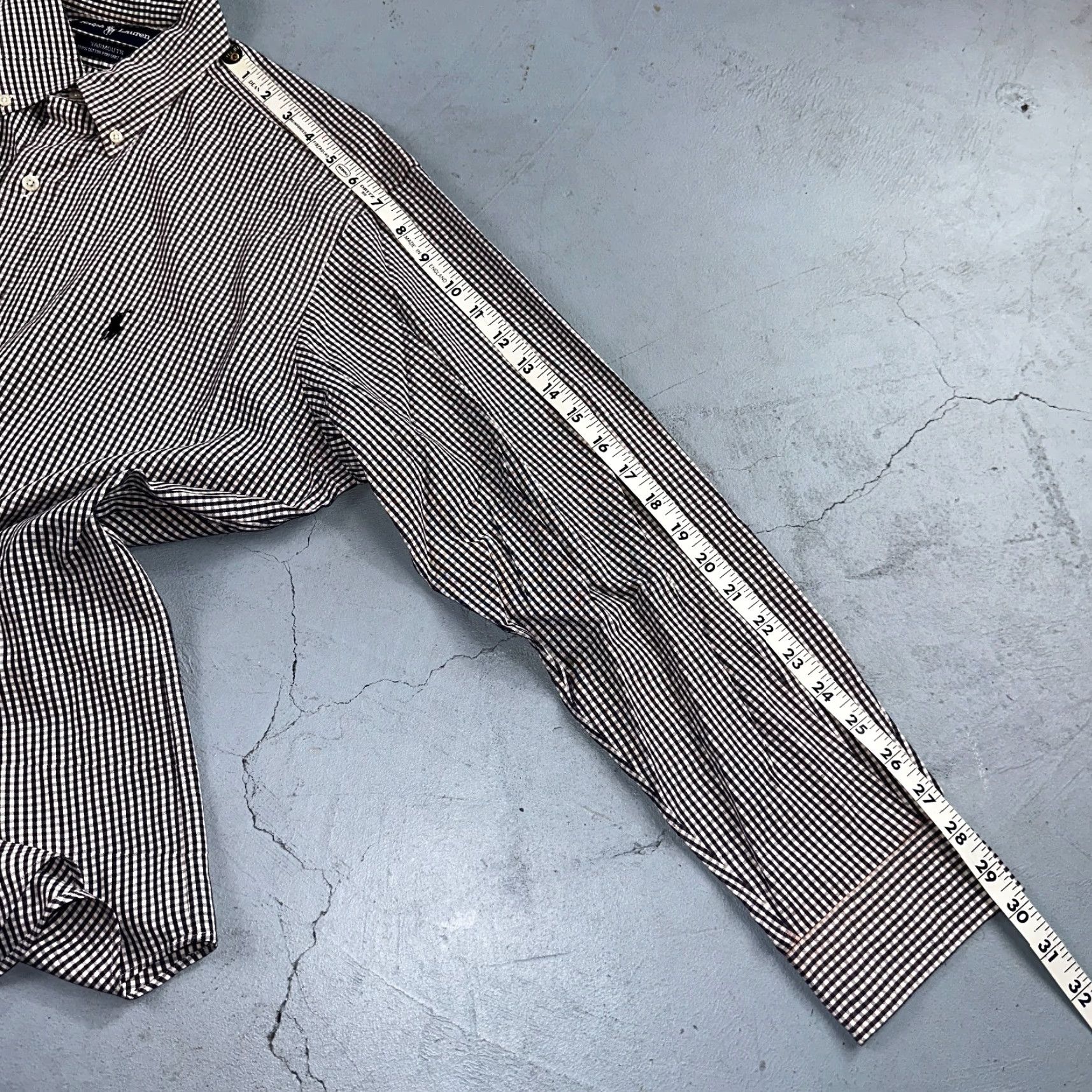 Ralph Lauren Ralph Lauren Black Check Button-Up Shirt Yarmouth Long Sleeve 15.5 Mens Classic Collared Size US M / EU 48-50 / 2 - 7 Thumbnail