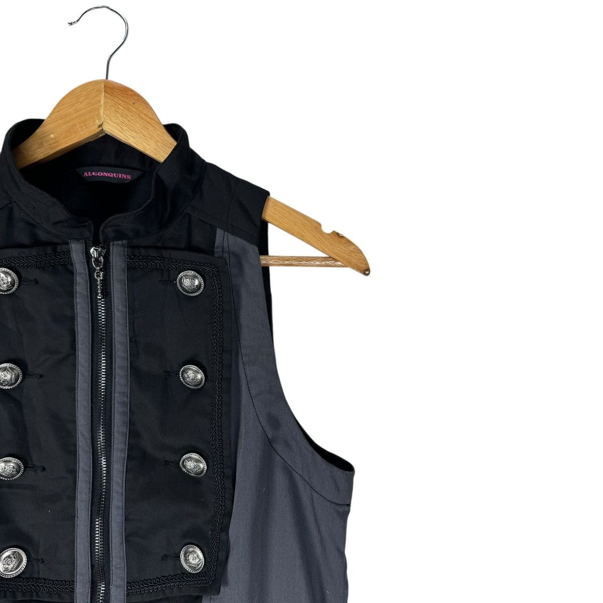 If Six Was Nine 🌟00s ALGONQUINS ZIPPER SLEEVELESS GOTHIC VAMP VEST Size S / US 4 / IT 40 - 3 Thumbnail