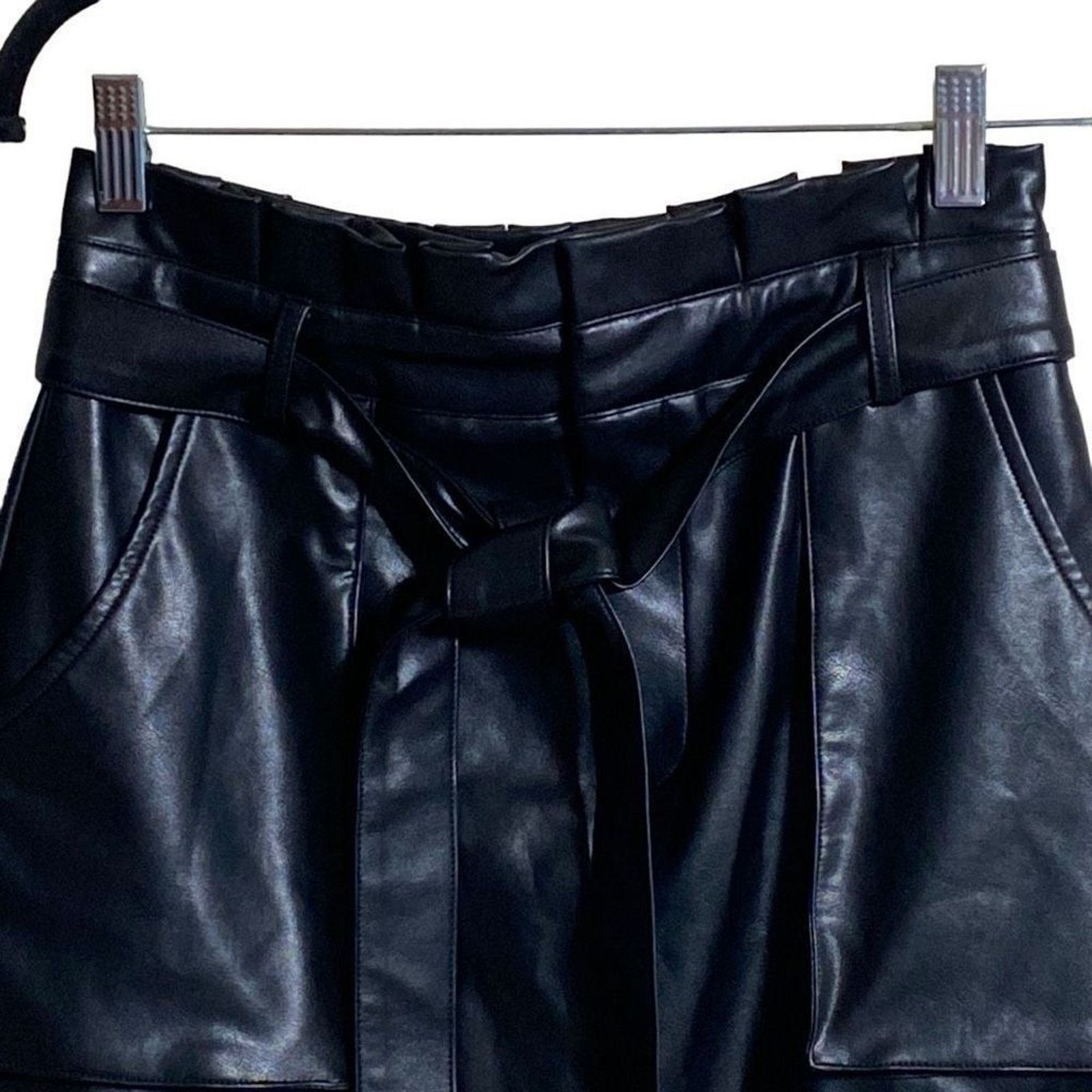 Other Gilli Womens Black Faux Leather A-Line Mini Skirt Size S NWT Size 27" / US 4 / IT 40 - 3 Thumbnail