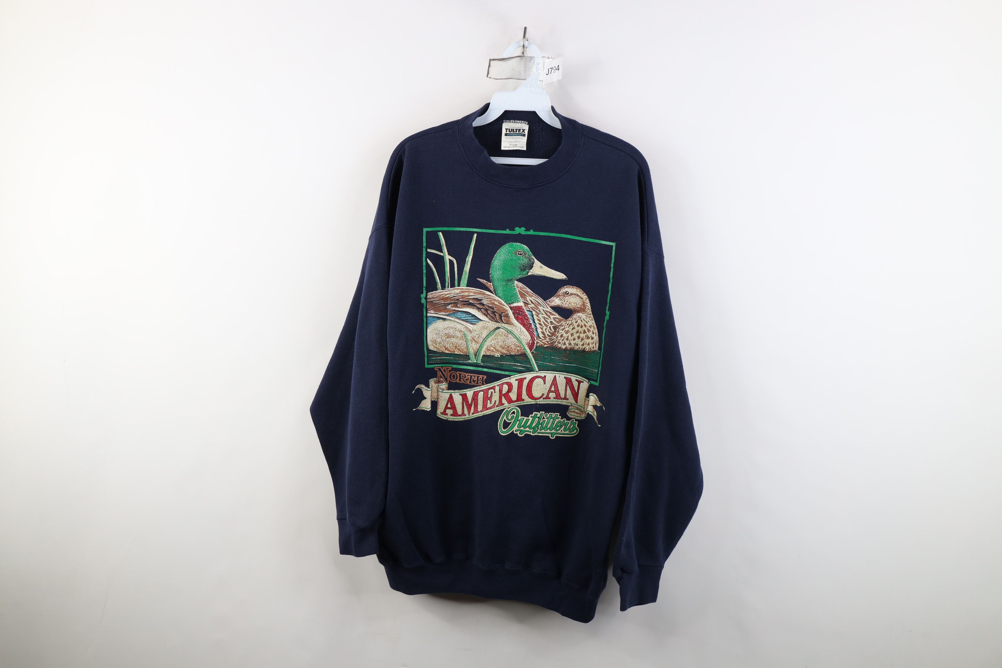Vintage Vintage 90s Streetwear North American Duck Sweatshirt USA Size US XL / EU 56 / 4 - 1 Thumbnail