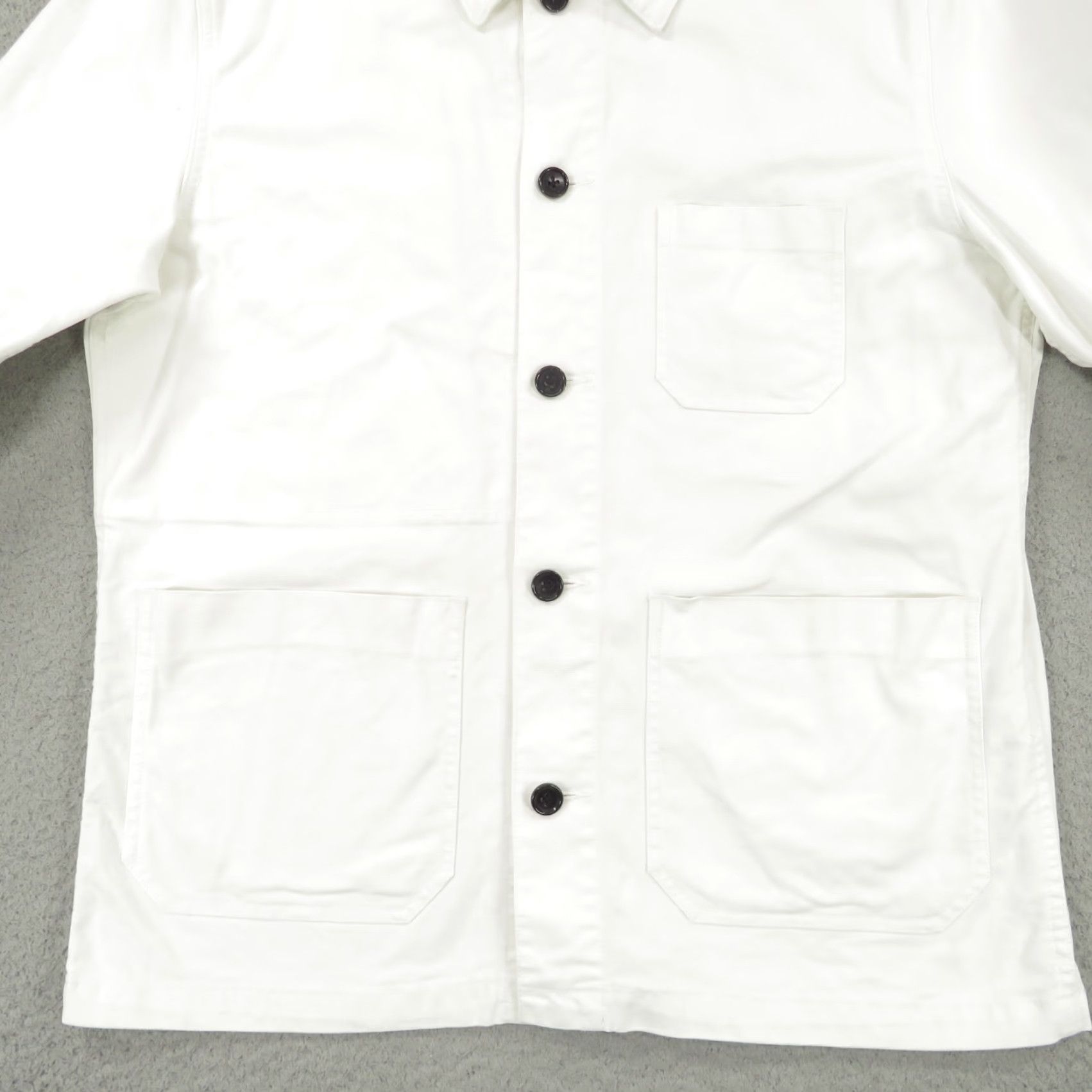 Vintage BLDWN Jacket Mens Medium White Denim Chore Utility Shacket Coat 90s Vintage USA Designer Classic Shacket Casual Workwear Size US M / EU 48-50 / 2 - 2 Thumbnail