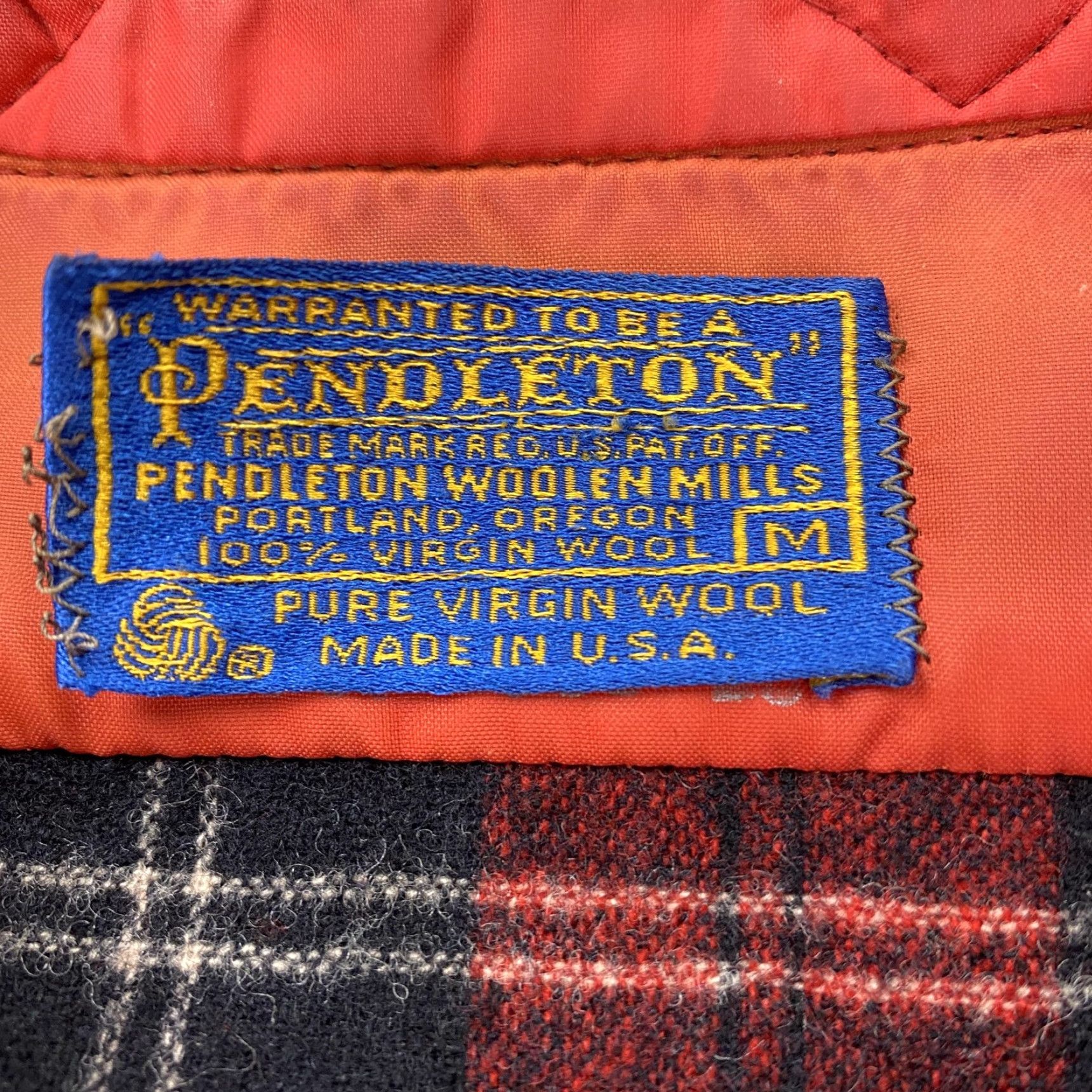 Pendleton VINTAGE Pendleton Shirt Wool Flannel Long Sleeve Plaid Red Medium 60s Mens Size US M / EU 48-50 / 2 - 6 Thumbnail