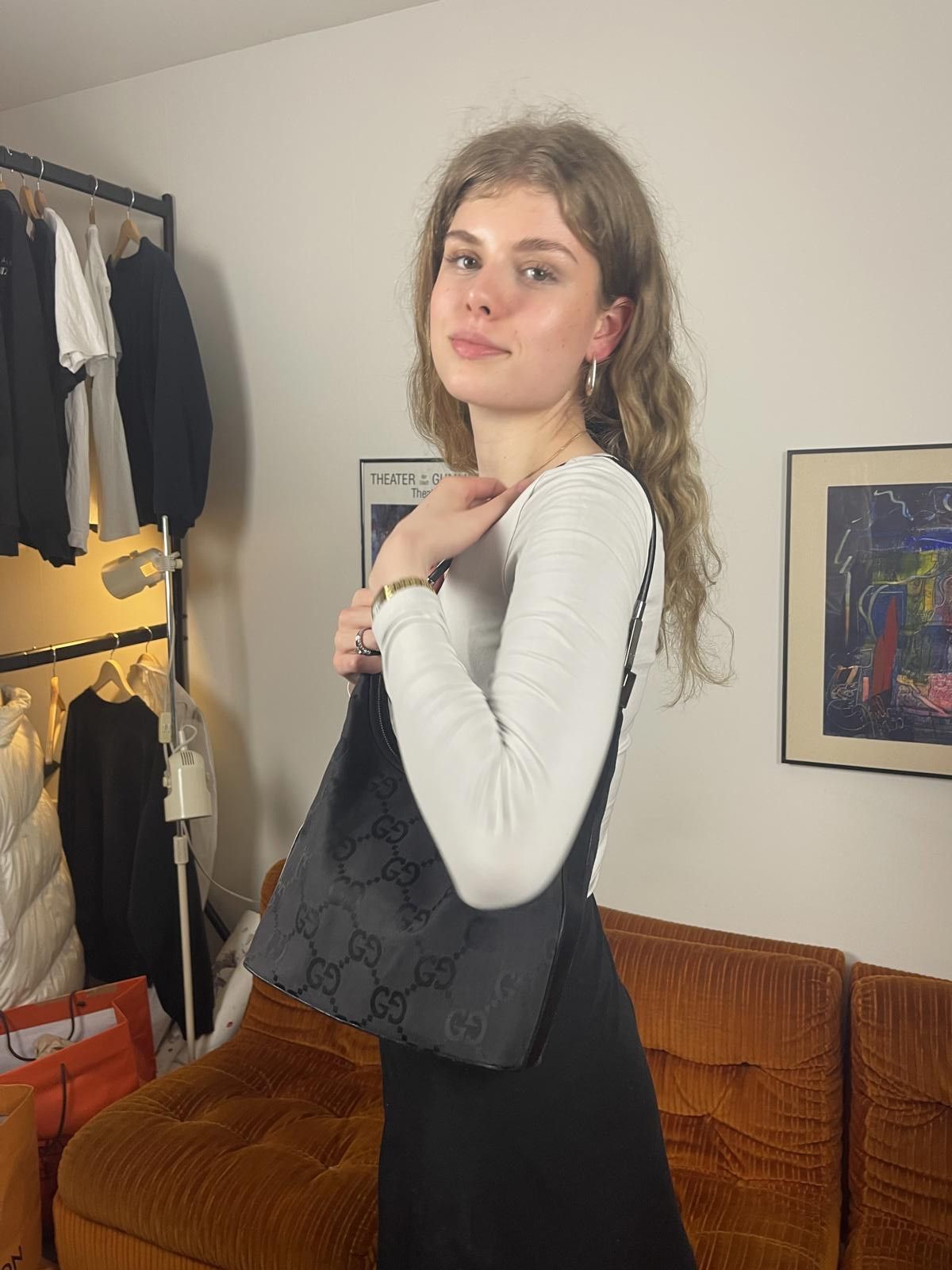Gucci Gucci - Black Monogram Shoulder Bag Size ONE SIZE - 2 Thumbnail