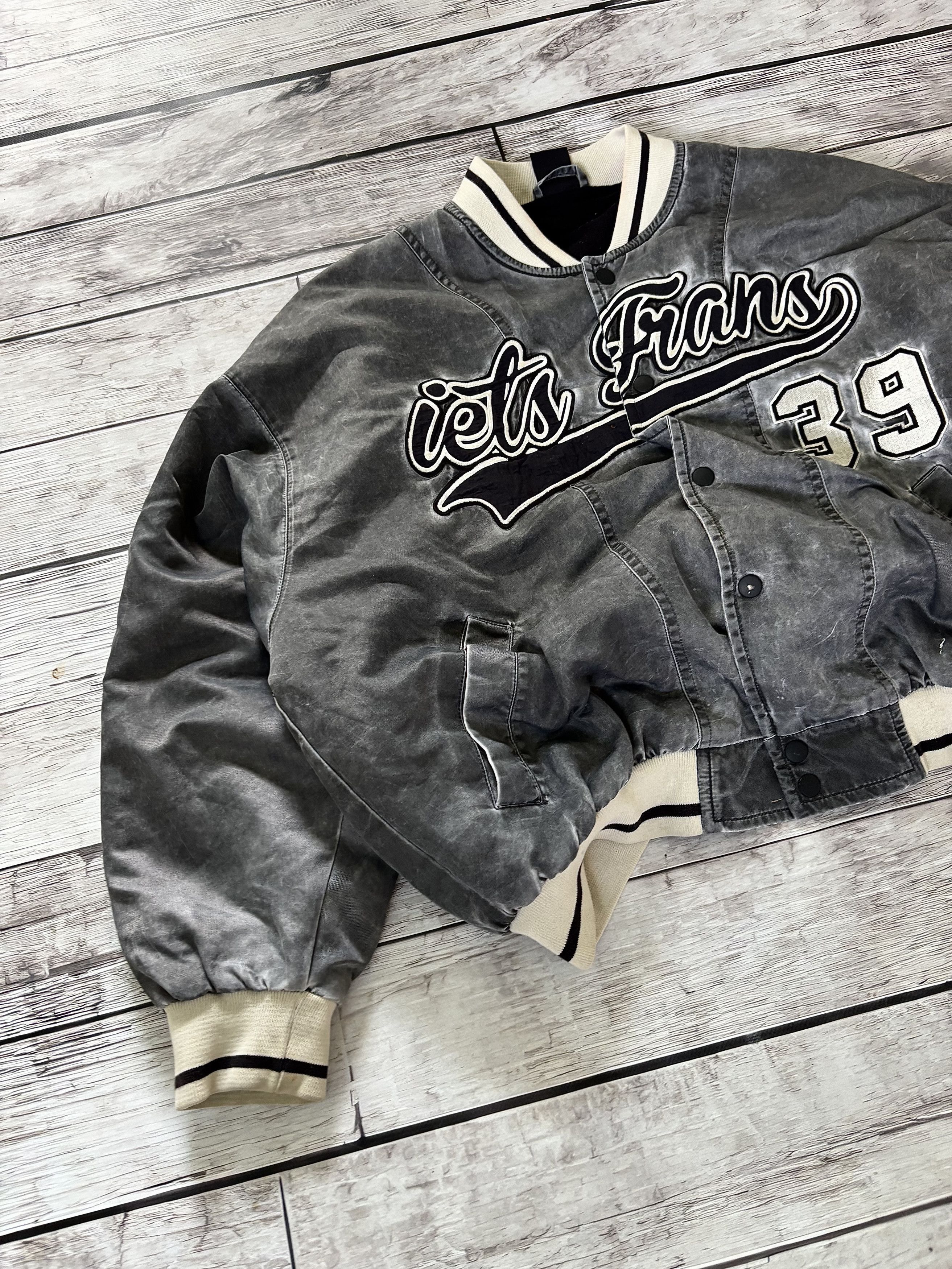 Hysteric Glamour × Japanese Brand VTG Washed Raf Simons Style College Cropped Bomber Jacket Size US S / EU 44-46 / 1 - 2 Thumbnail
