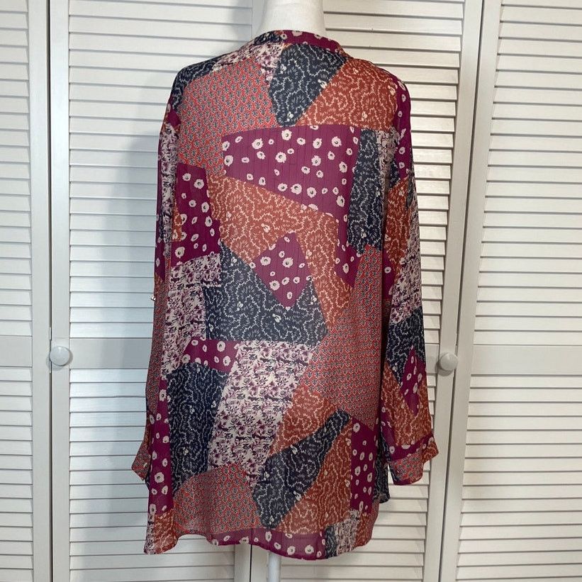 Other Tantrums Vintage Boho-Chic Patchwork Tunic Blouse Women XXL Size XXL / US 16-18 / IT 52-54 - 2 Thumbnail