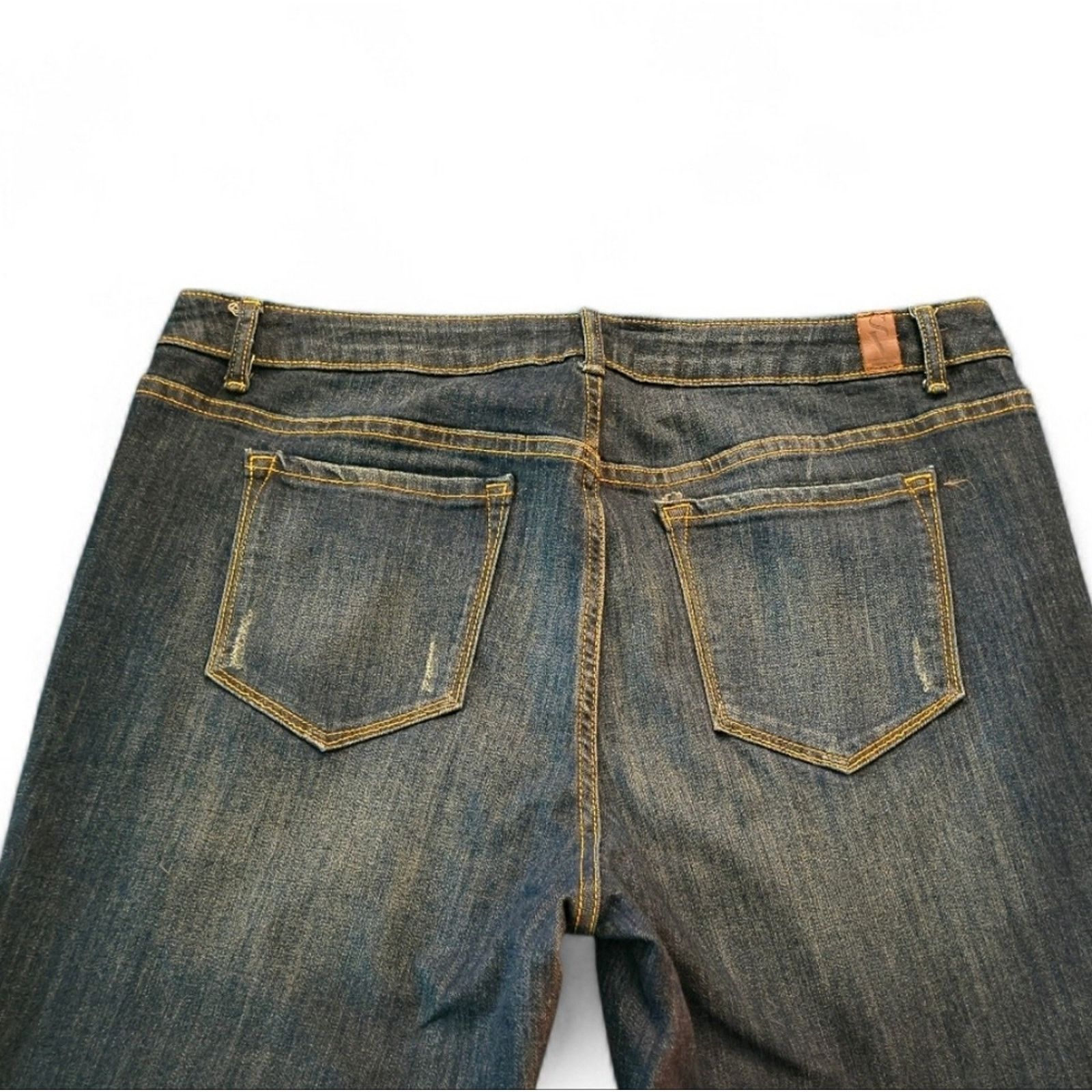 Vera Wang Simply Vera Vera Wang Skinny Jeans Size 14 Dark Wash Yellow Size 36" / US 14 / IT 50 - 8 Thumbnail