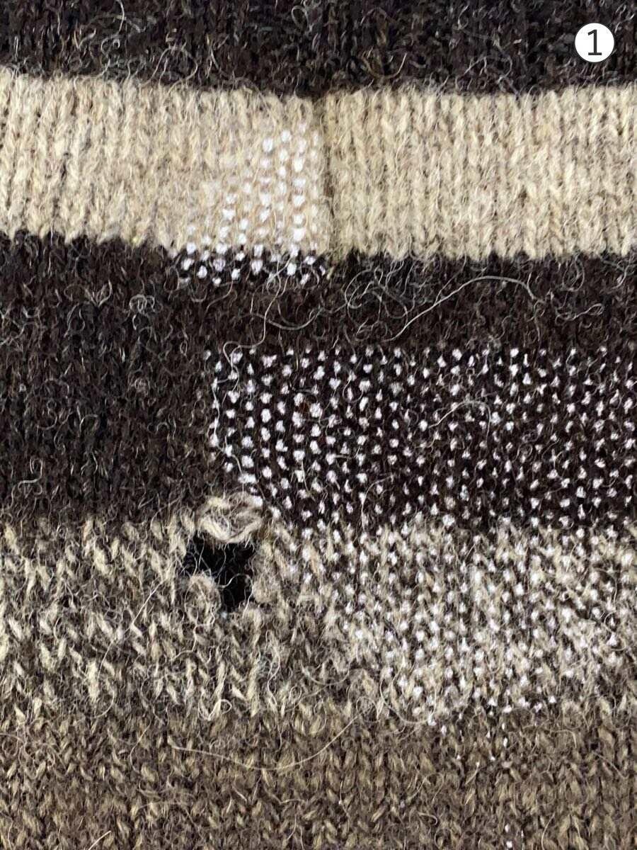 Fuck The Sound Striped Wool Knit Sweater