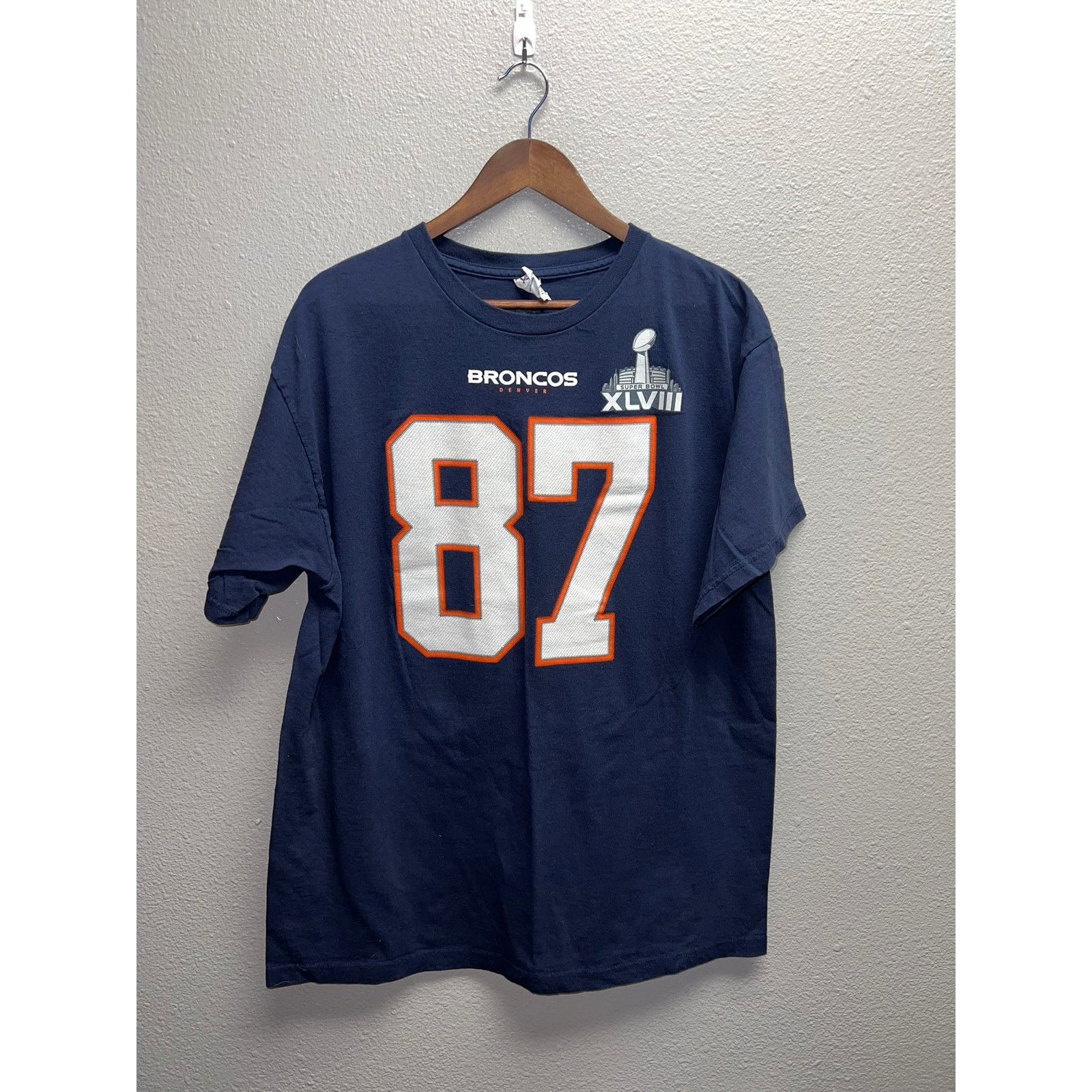 Delta Denver Broncos Super Bowl Shirt Eric Decker #87 Tee NFL XL Size US XL / EU 56 / 4 - 1 Thumbnail