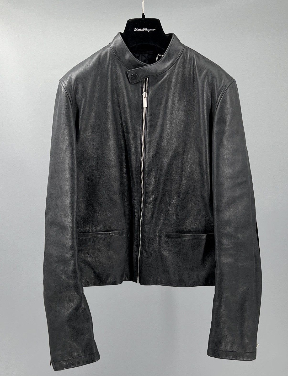 Salvatore Ferragamo Ferragamo leather jacket | Grailed