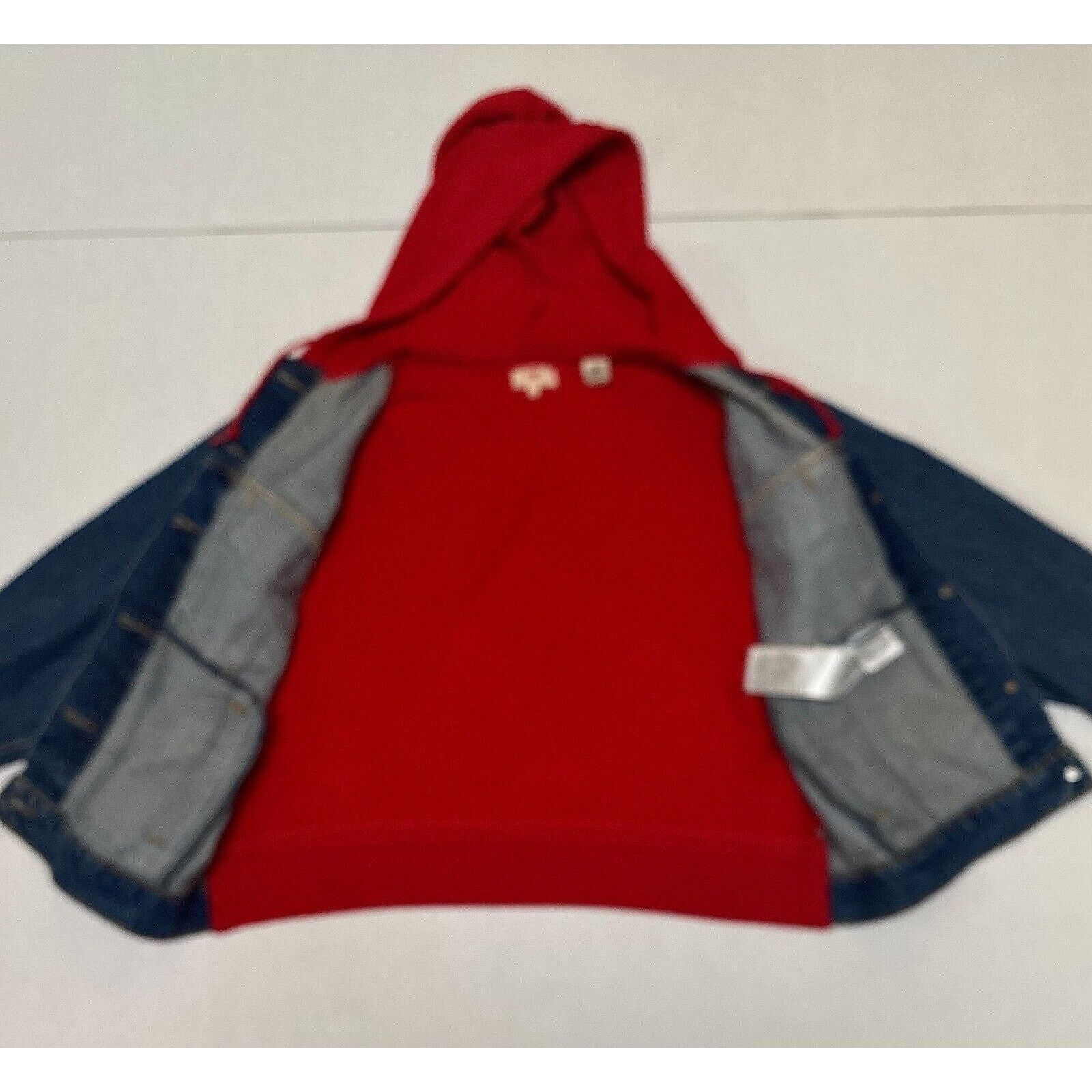 Levi's Levi's Denim Jacket Red Sweatshirt Back Hoodie Womens XL Size XL / US 12-14 / IT 48-50 - 3 Thumbnail