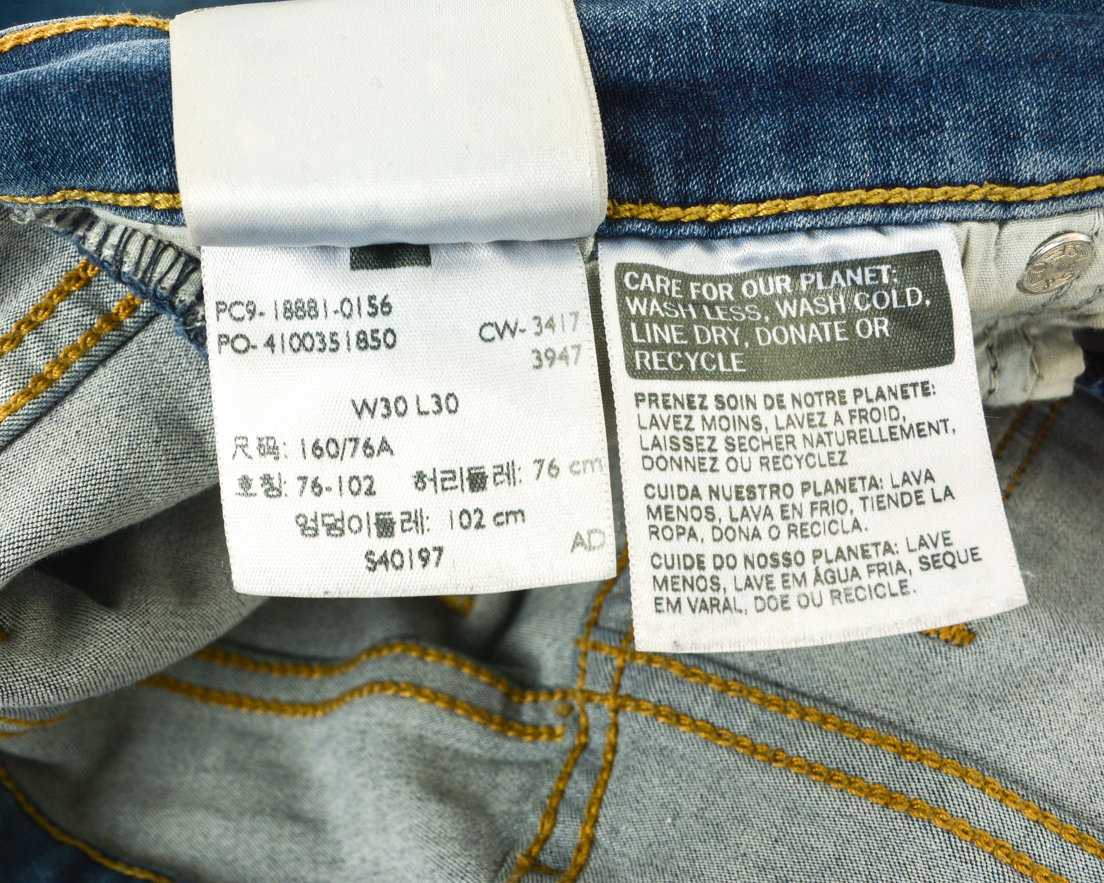 Levi's STRAUSS 711 Women W30 L30 Skinny Jeans Mid Rise Stretch Size 30" / US 8 / IT 44 - 5 Thumbnail