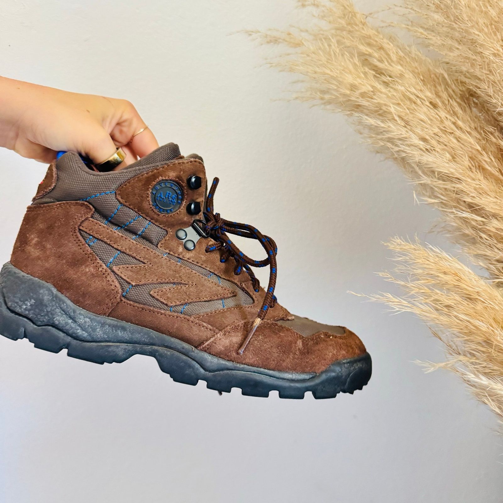 Vintage VINTAGE HI TECH 90s Brown Suede Leather Rubber Hiking Boot 9 Size US 9 / IT 39 - 3 Thumbnail