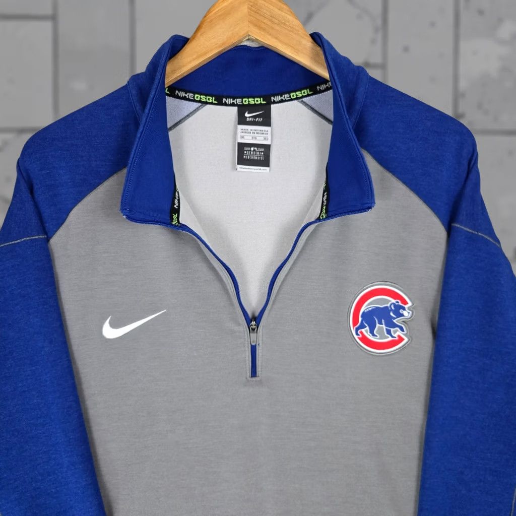 Nike Nike DRI-FIT Chicago Cubs 1/4 Zip Pullover Long Sleeve Shirt Mens 3XL Gray Size US L / EU 52-54 / 3 - 1 Thumbnail