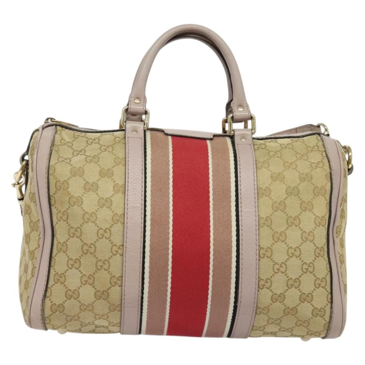Gucci GUCCI GG Canvas Sherry Line Hand Bag Beige Gold Size ONE SIZE - 2 Thumbnail