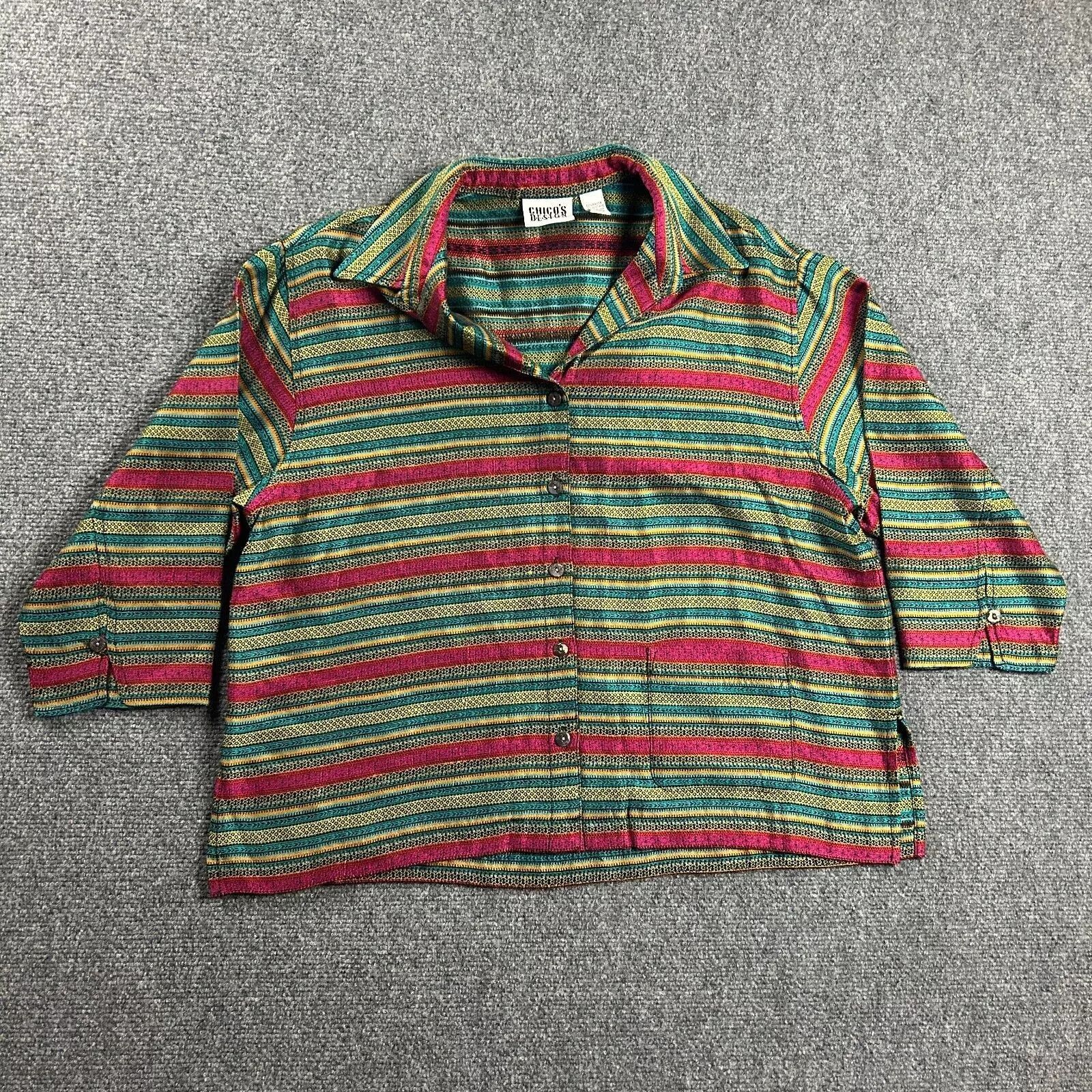 Chicos Chico's Top Womens 2 Striped Multicolor 3/4 Sleeve Size XS / US 0-2 / IT 36-38 - 1 Thumbnail