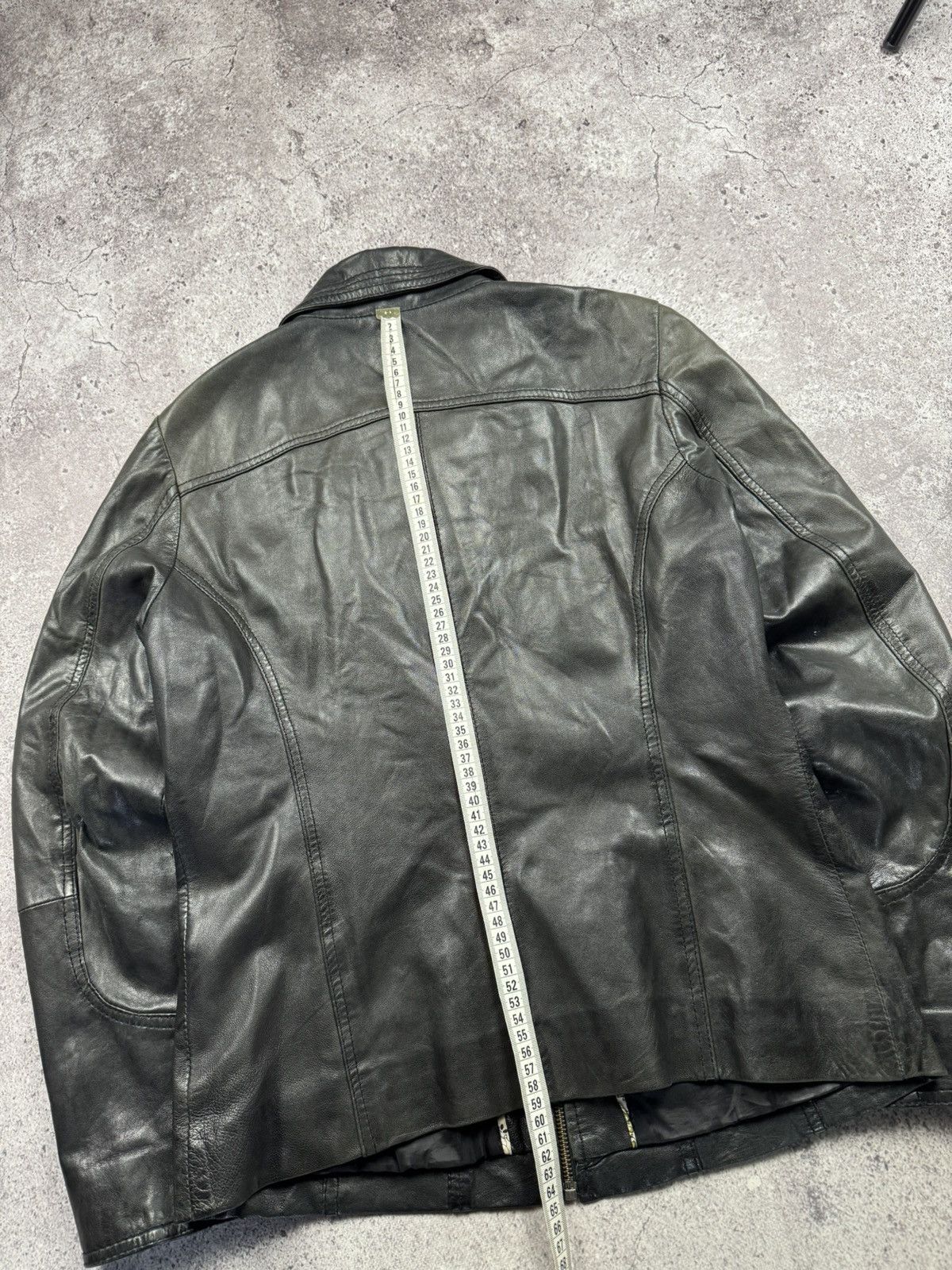 Japanese Brand FADED CROPPED AVANT GARDE LEATHER JACKET OWENS STYLE Y2K Size US S / EU 44-46 / 1 - 13 Thumbnail