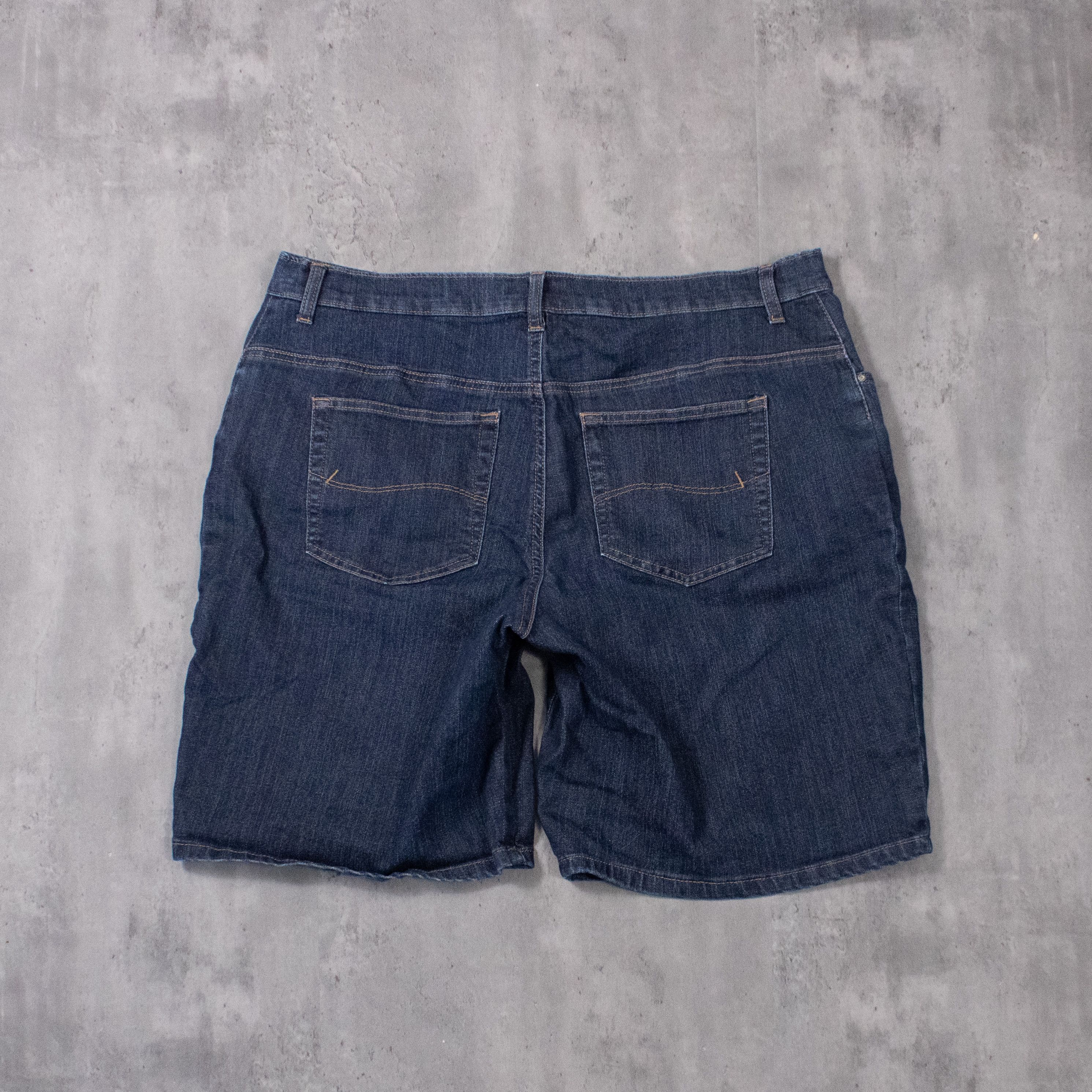 Lee Lee Indigo Baggy Relax Fit Jean Denim Jorts Y2K Style Shorts Size US 38 / EU 54 - 6 Thumbnail