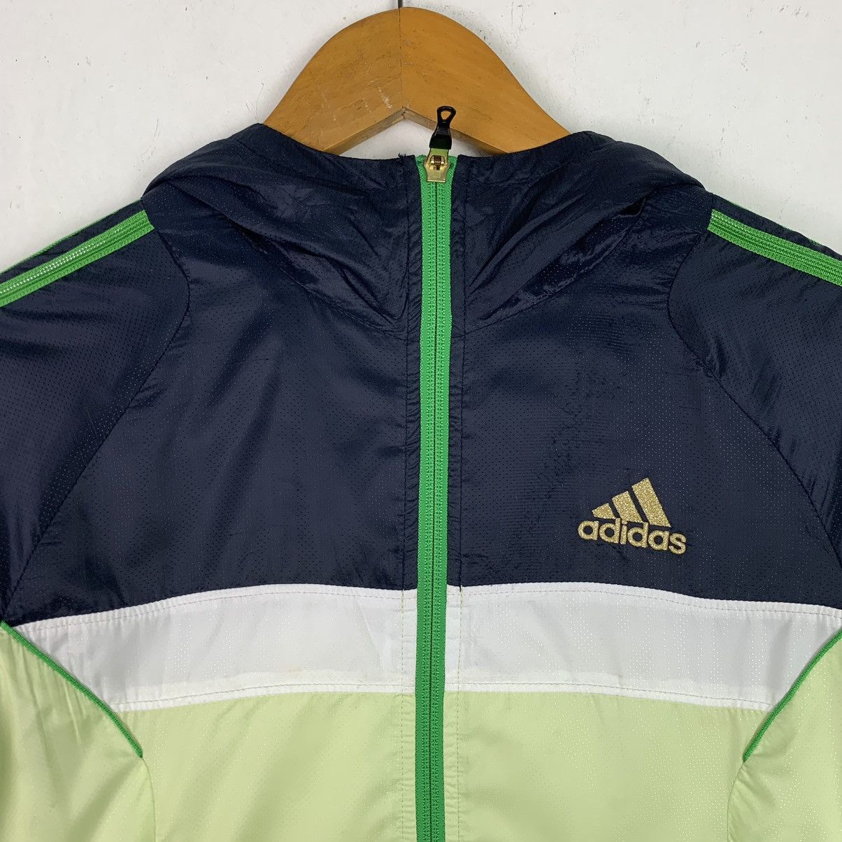 Adidas × Vintage Vintage Adidas Zip Up Hoodie Windbreaker Size US M / EU 48-50 / 2 - 2 Thumbnail