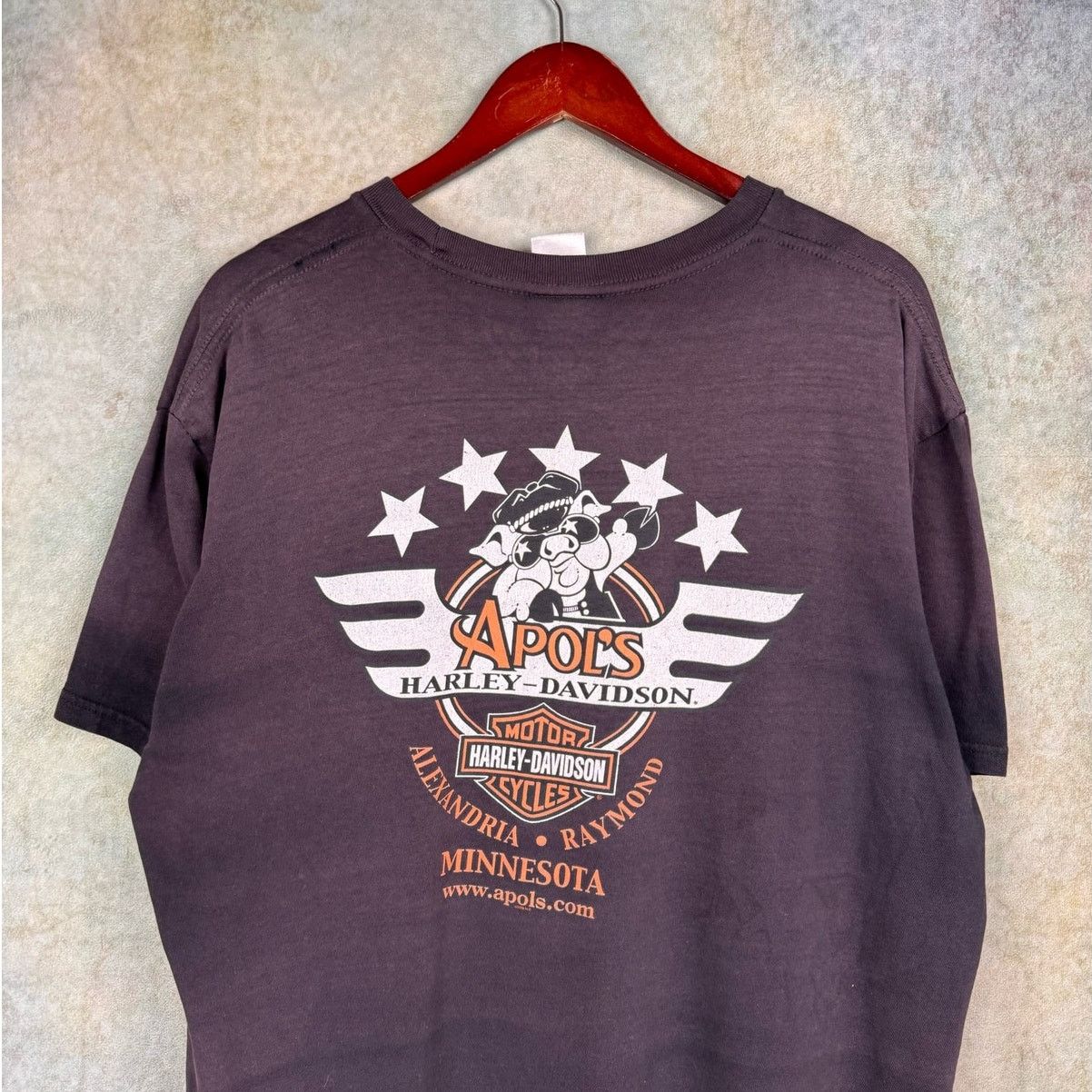 Harley Davidson Harley Davidson Biker T Shirt Sz XL Black Faded Size US XL / EU 56 / 4 - 3 Thumbnail