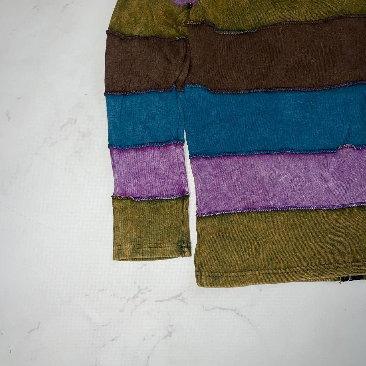Japanese Brand Japanesse Brand patchwork Archival Y2K Hoodi Avant-Garde Size US M / EU 48-50 / 2 - 16 Thumbnail