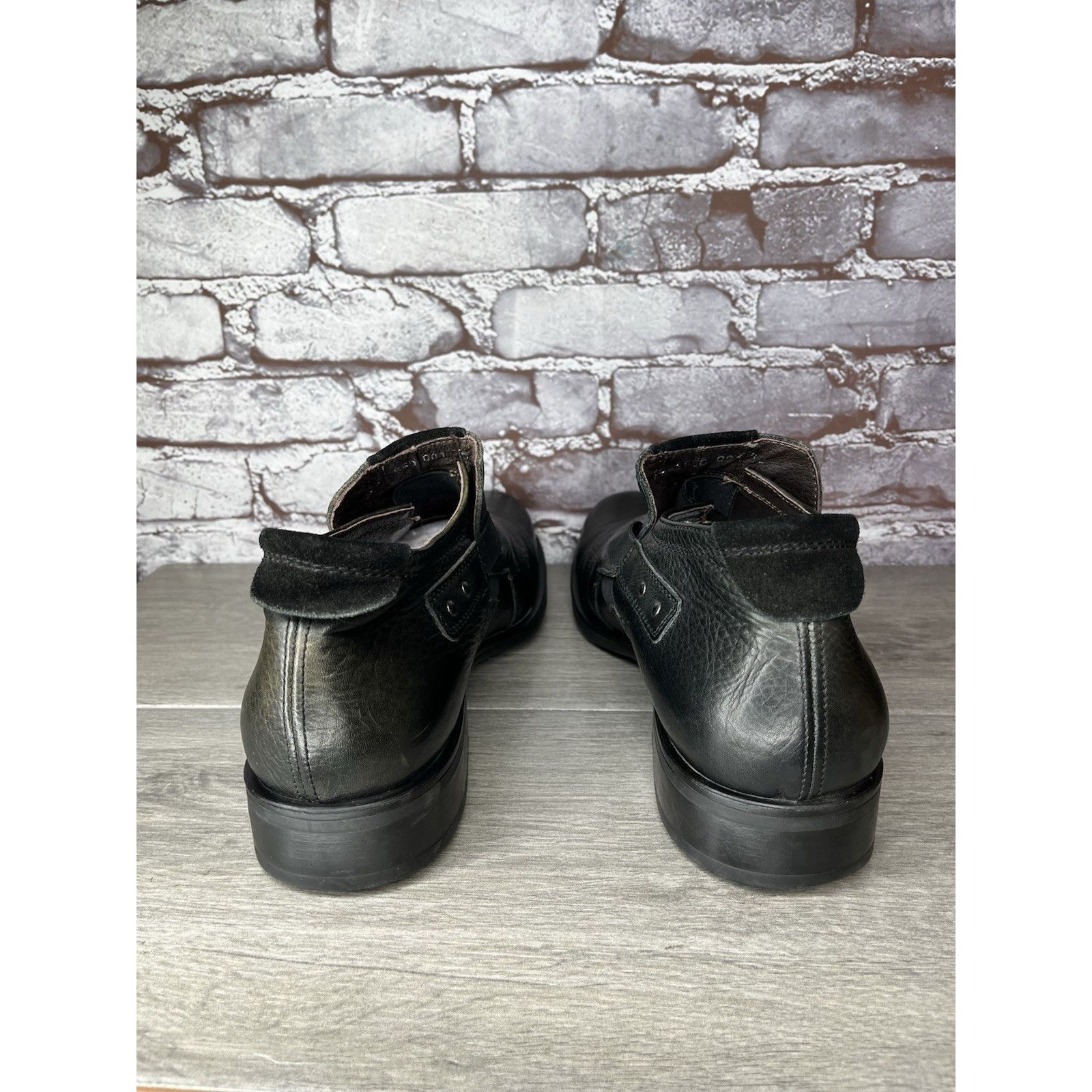 Bacco Bucci Bacco Bucci Llorente Black Genuine Leather Calfskin Side Str Size US 12 / EU 45 - 20 Thumbnail